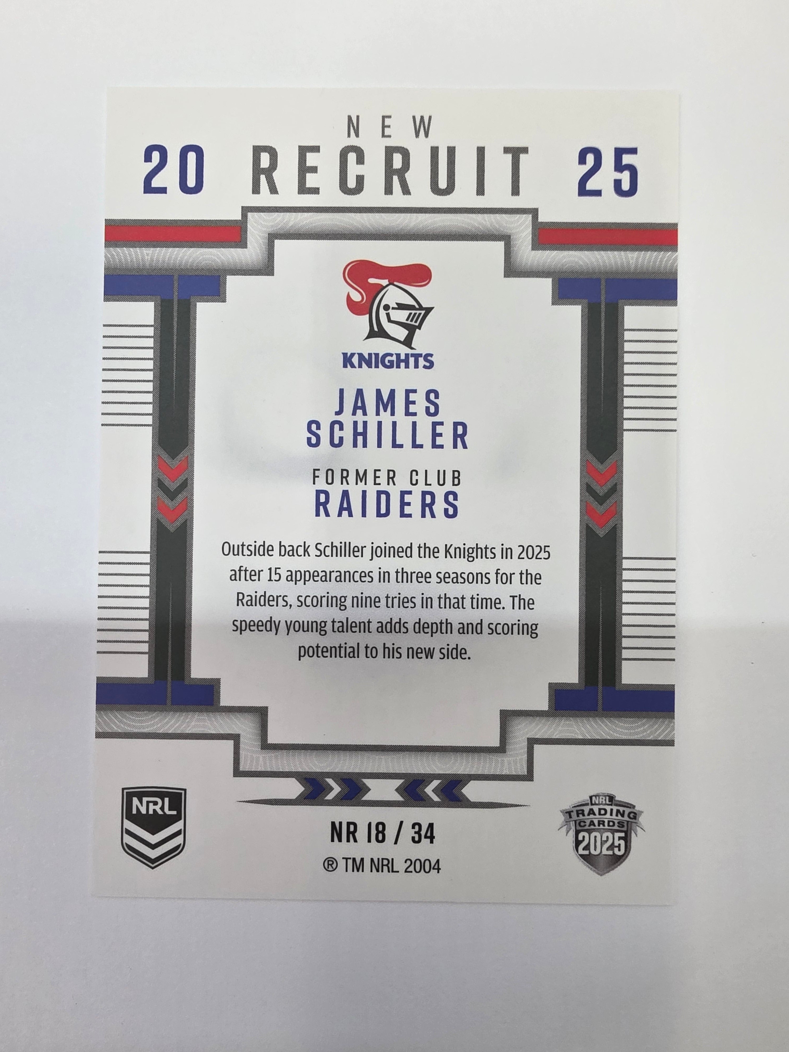 NRL 2025 Elite | New Recruits | #NR18 | James Schiller | Knights