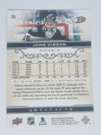 2021-22 Hockey Artifacts - #20 - John Gibson - Ducks