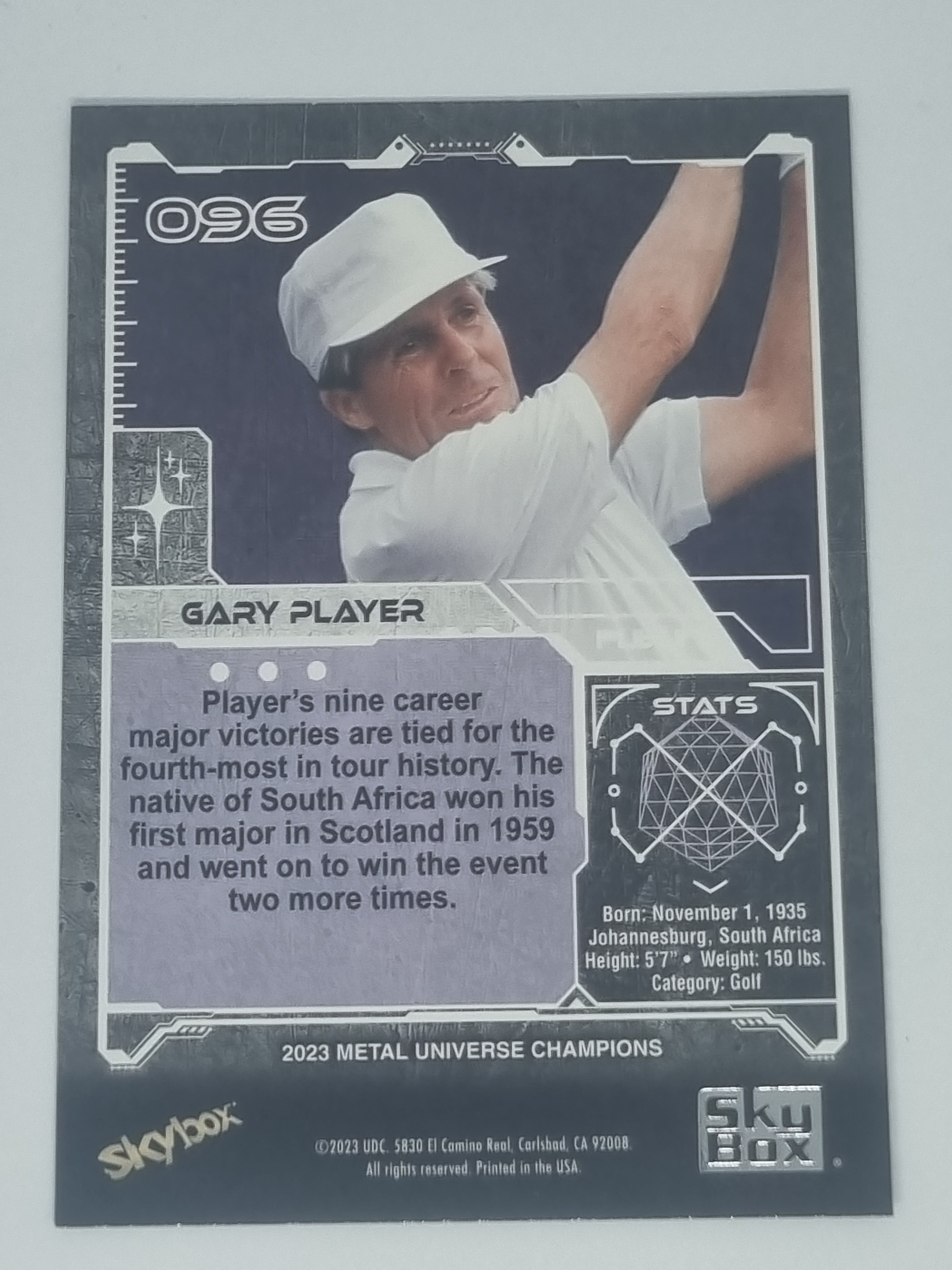 2023 Skybox Metal Universe Champions - #096 - Gary Player