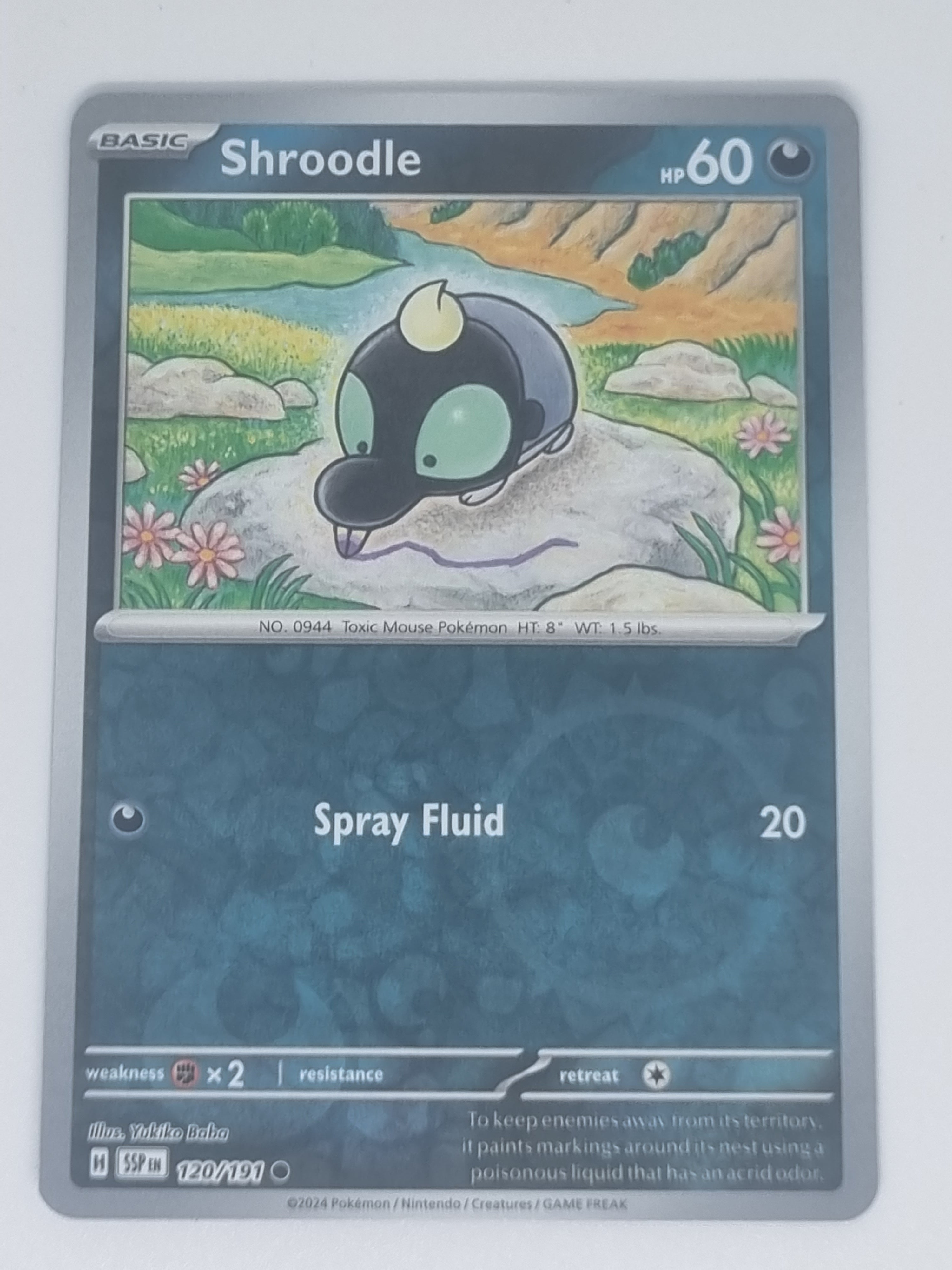 Pokemon TCG - Surging Sparks - #120/191 - Reverse Holo - Shroodle - Common