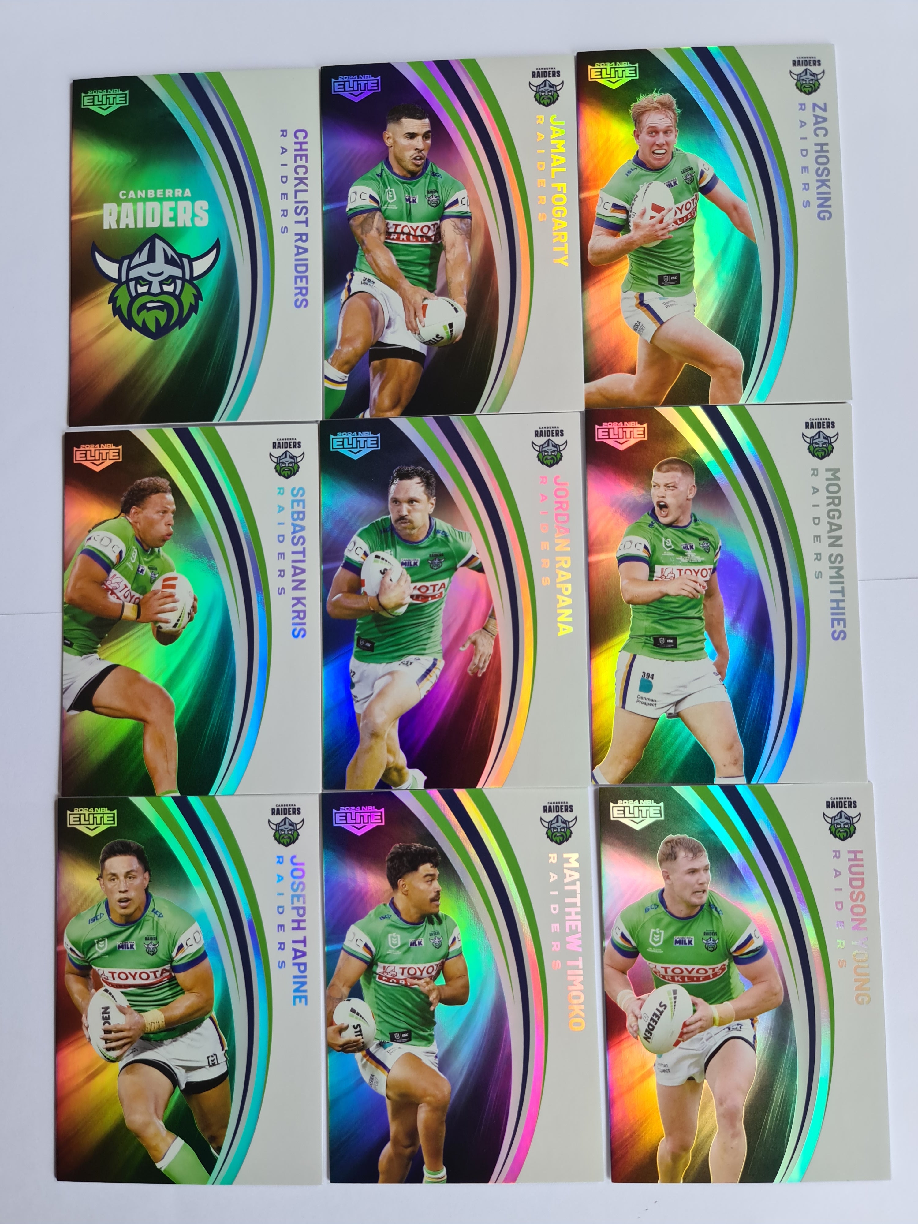 2024 Elite NRL - Pearl Team Set 9 Cards - Raiders