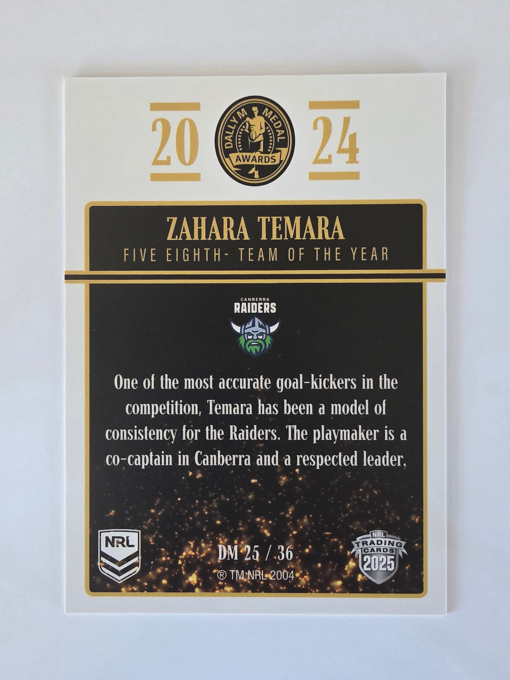 NRL 2025 Elite | 2024 Dally M Awards | #DM25 | Zahara Temara | Raiders