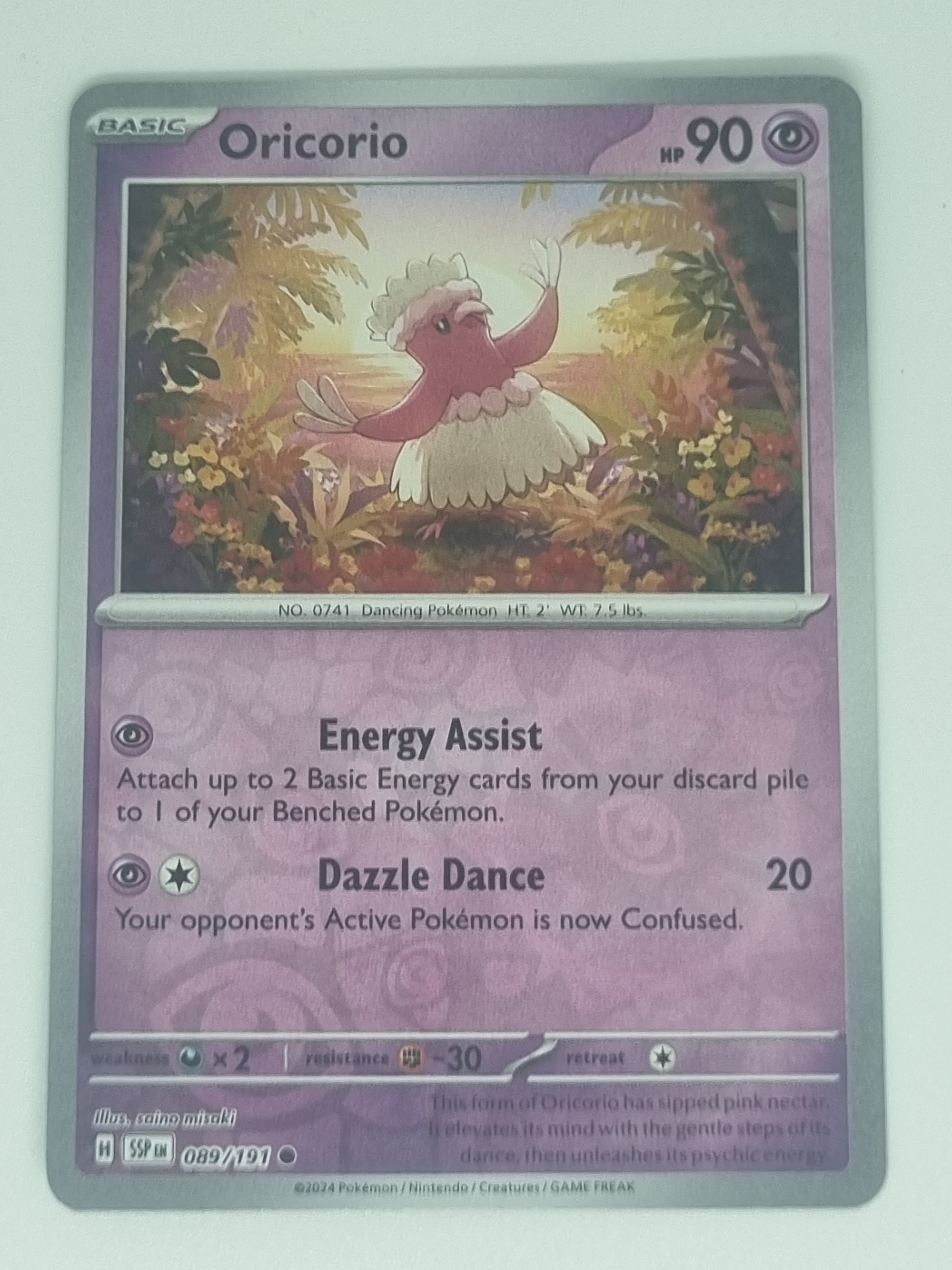Pokemon TCG - Surging Sparks - #089/191 - Reverse Holo - Oricorio - Common