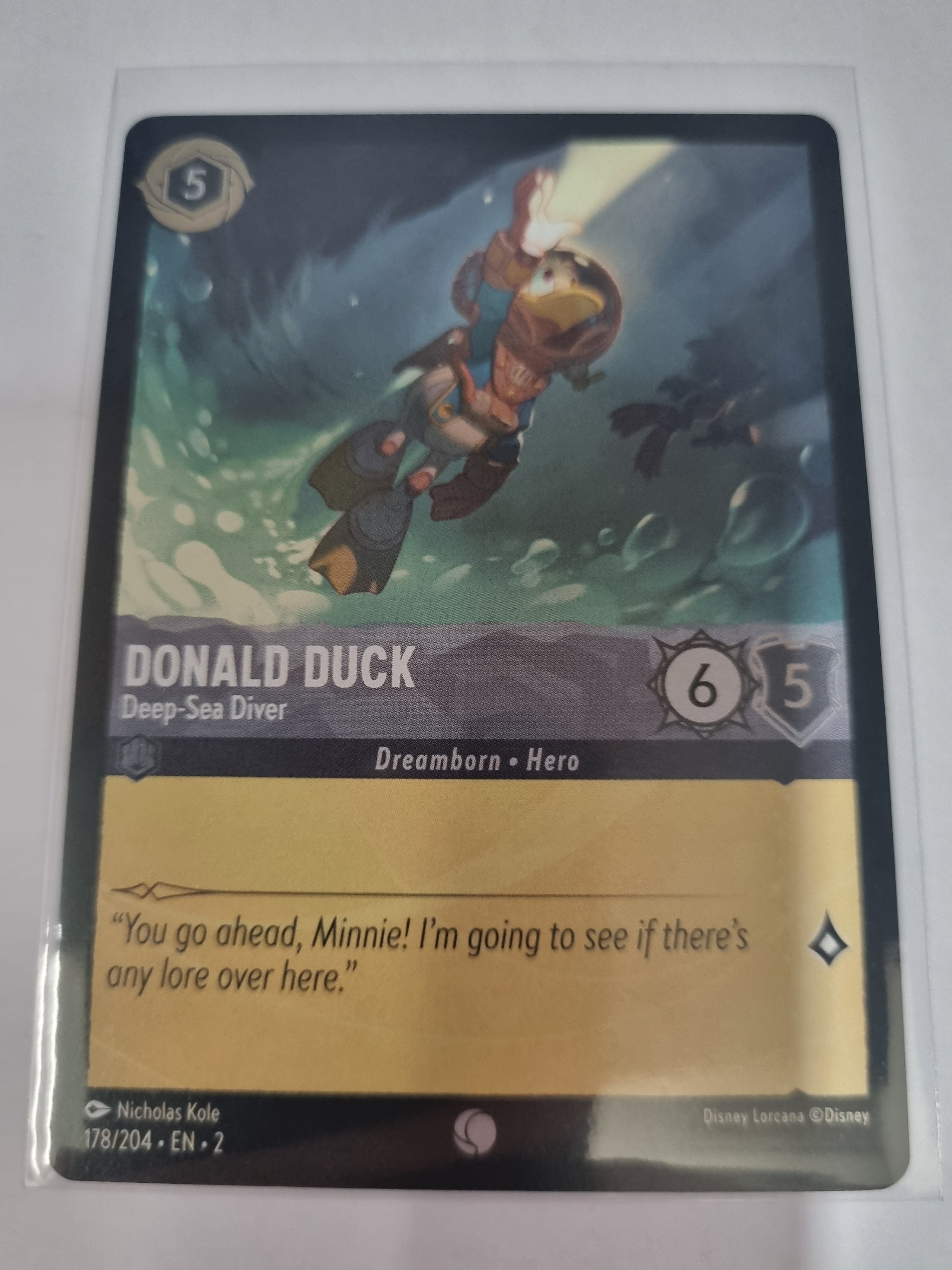 Lorcana - Floodborn - #178/204 - Coldfoil - Donald Duck - Deep-Sea Diver - Common