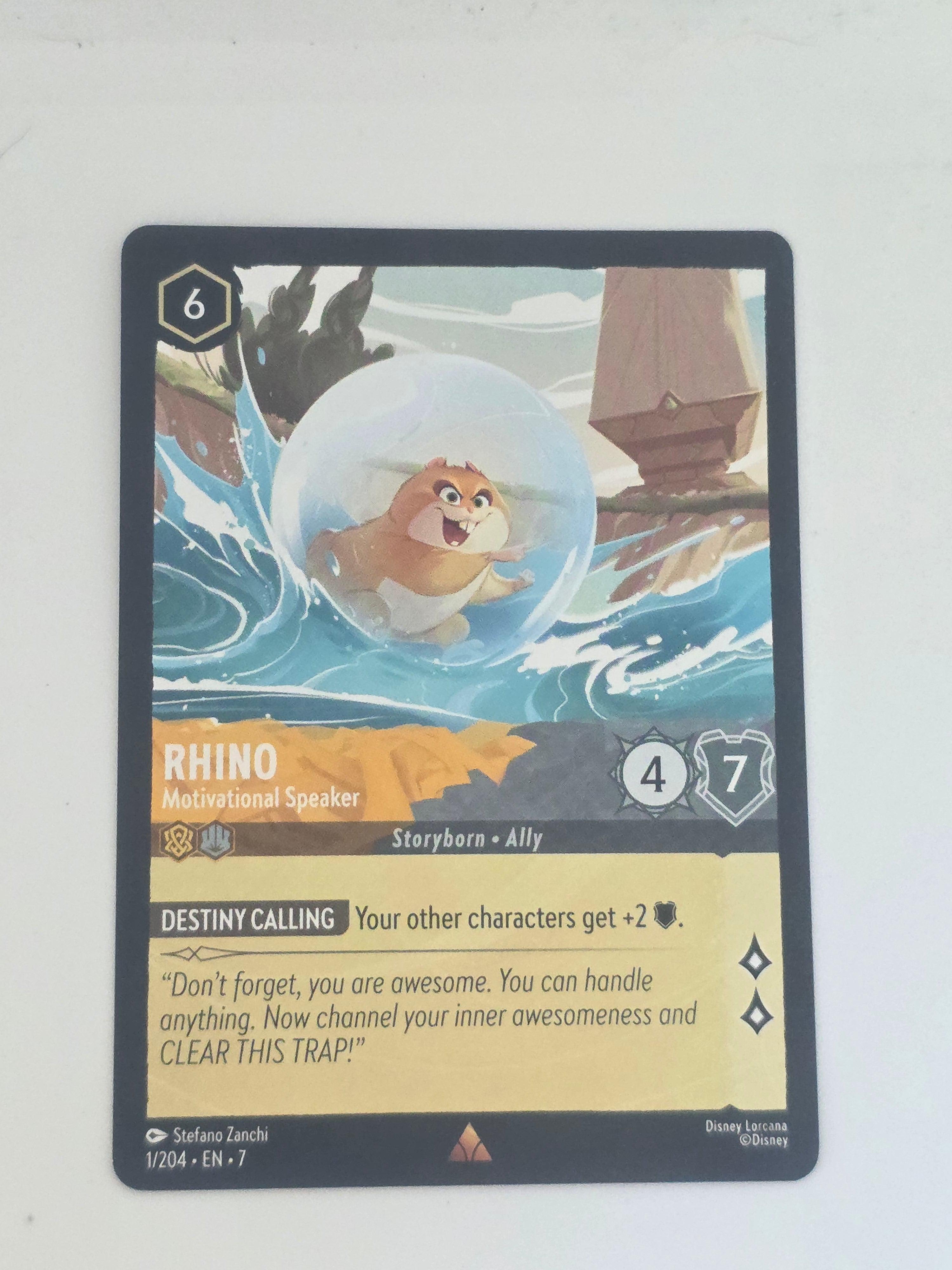 Lorcana | Archazia's Island | #1/204 | Rhino - Motivational Speaker | Rare