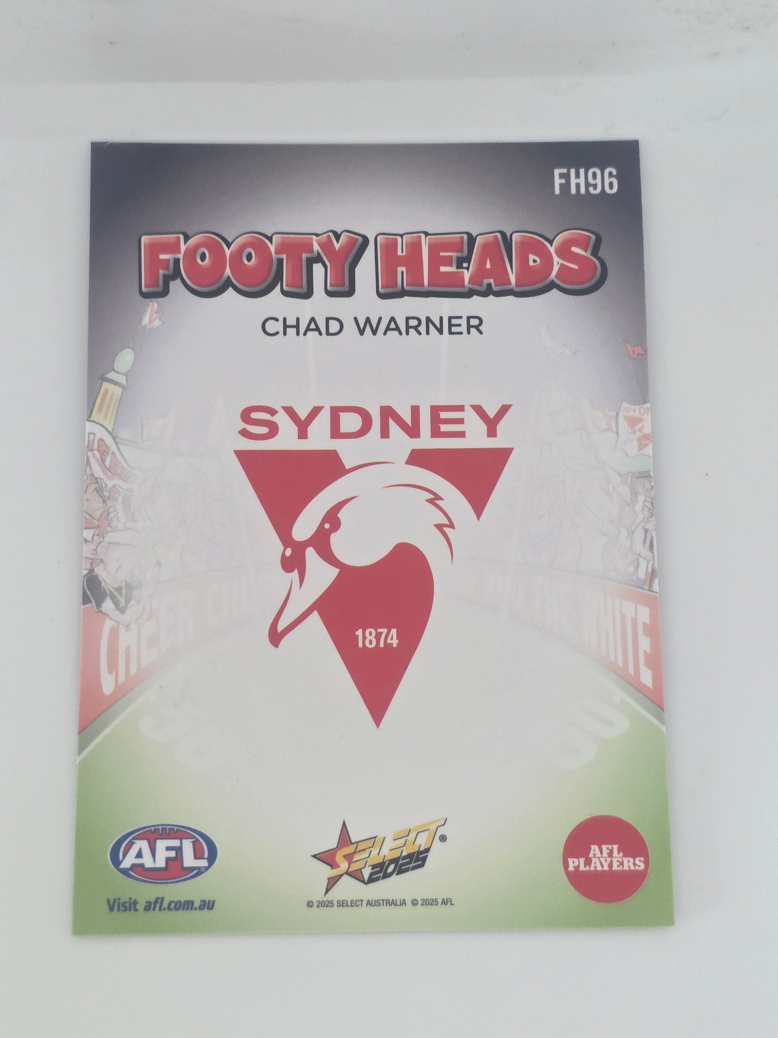 AFL Footy Stars 2025 | Footy Heads | #FH96 | C. Warner | Sydney Swans