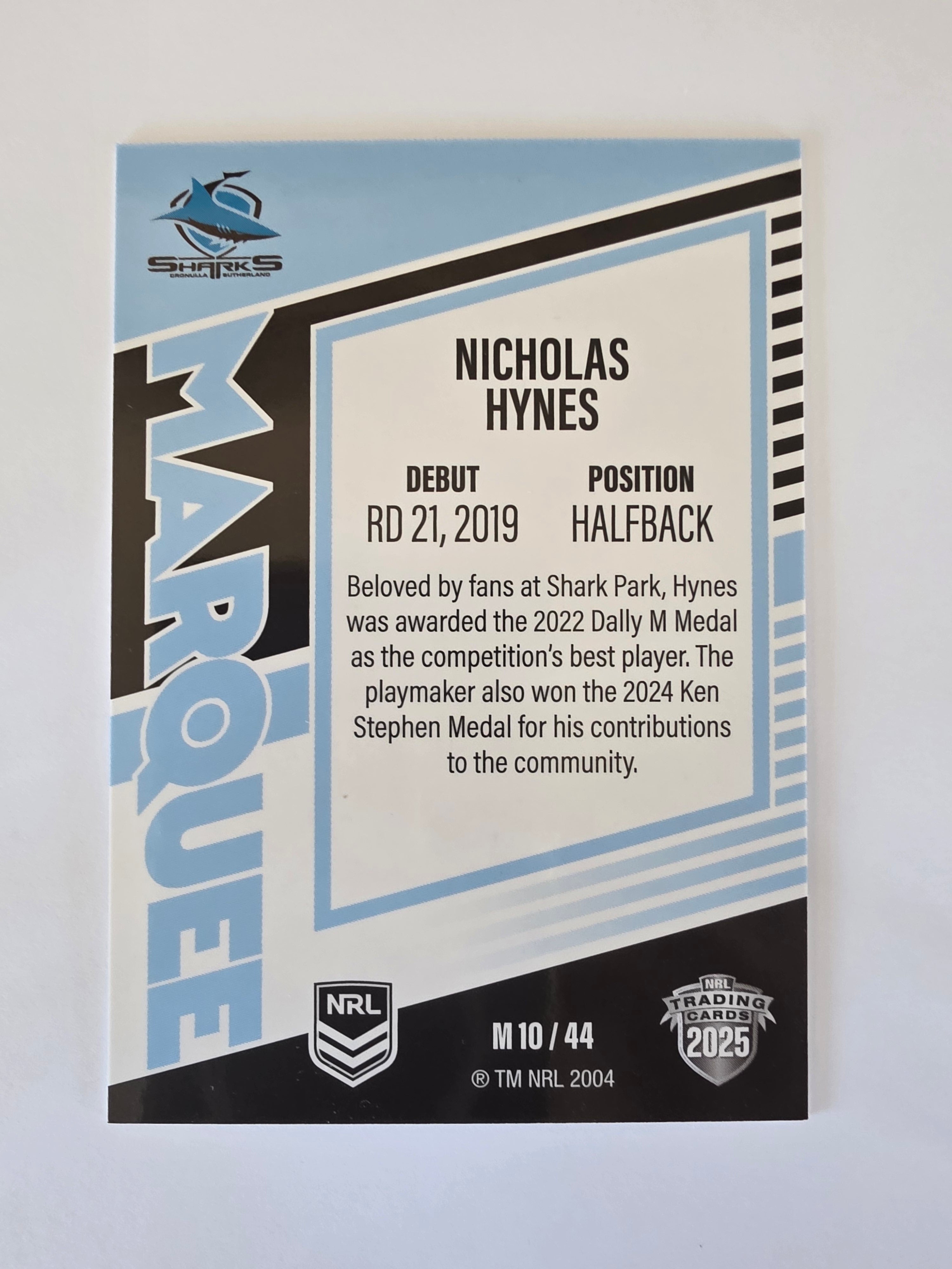 NRL 2025 Elite | Marquee | #M10 | Nicholas Hynes | Sharks