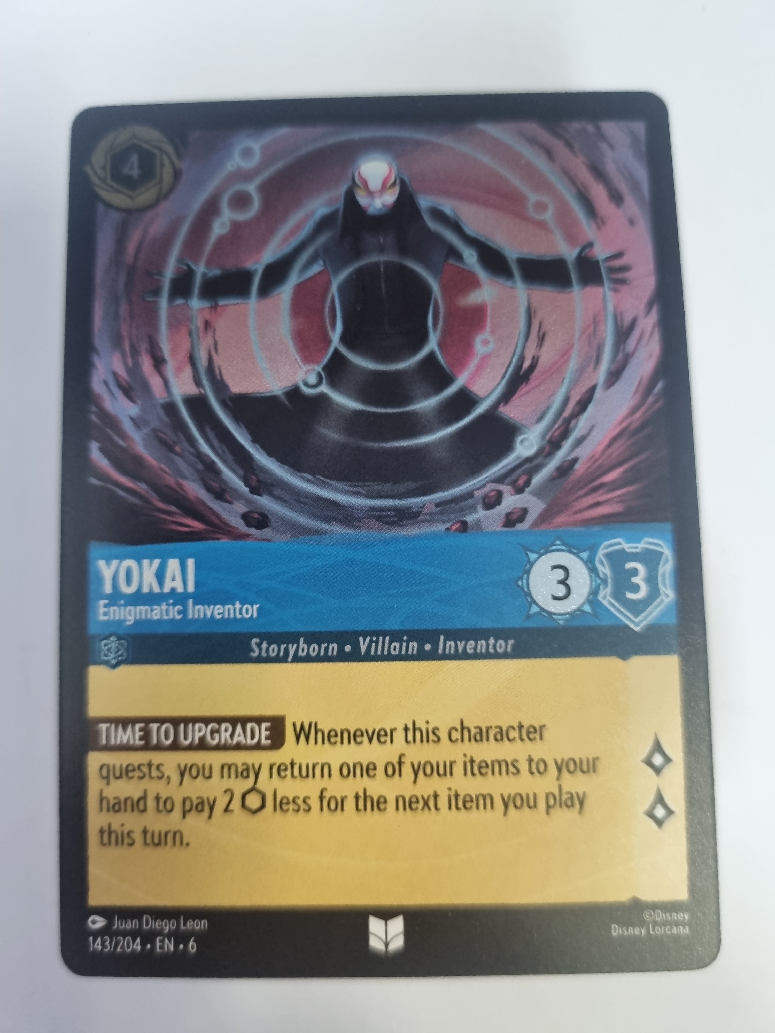 Lorcana Azurite Sea - COLDFOIL - Yokai - Enigmatic Inventor - #143/204 Uncommon