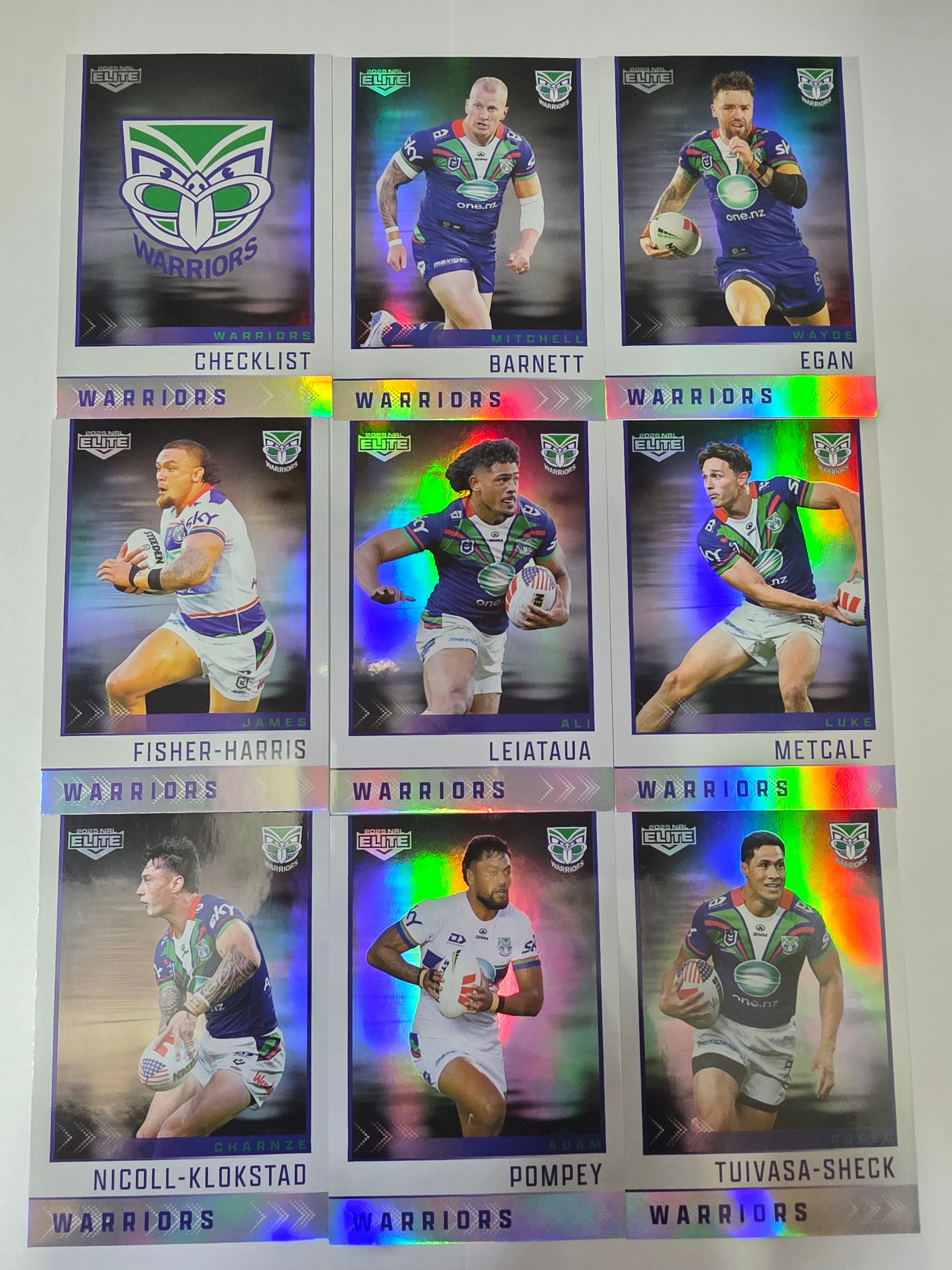 NRL 2025 Elite | Silver Team Set 9 Cards |Warriors