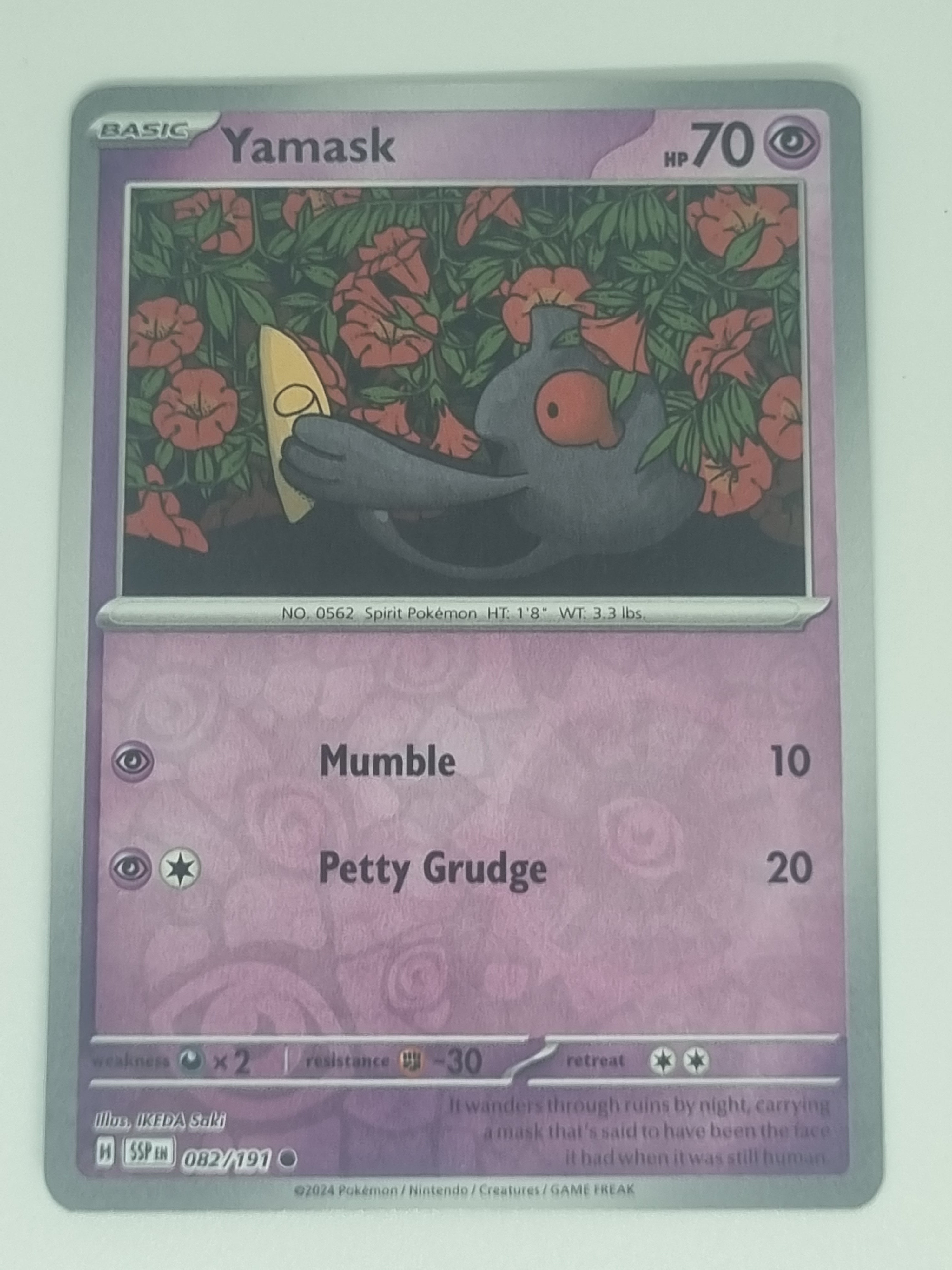 Pokemon TCG - Surging Sparks - #082/191 - Reverse Holo - Yamask - Common