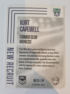 2024 Elite NRL - New Recruit - #NR31 - Kurt Capewell - Warriors