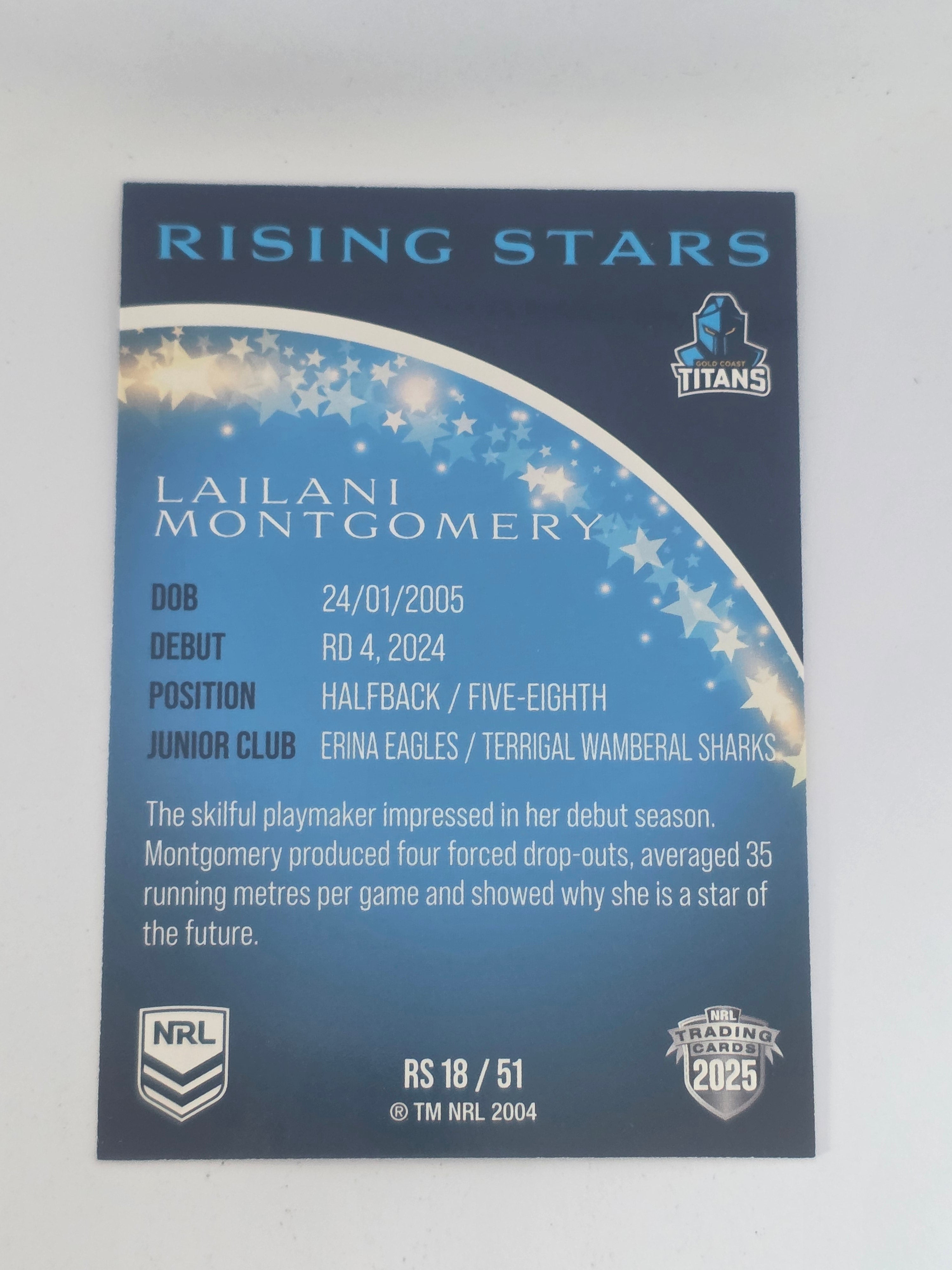 NRL 2025 Traders | Rising Stars | #RS18 | Lailani Montgomery | Titans