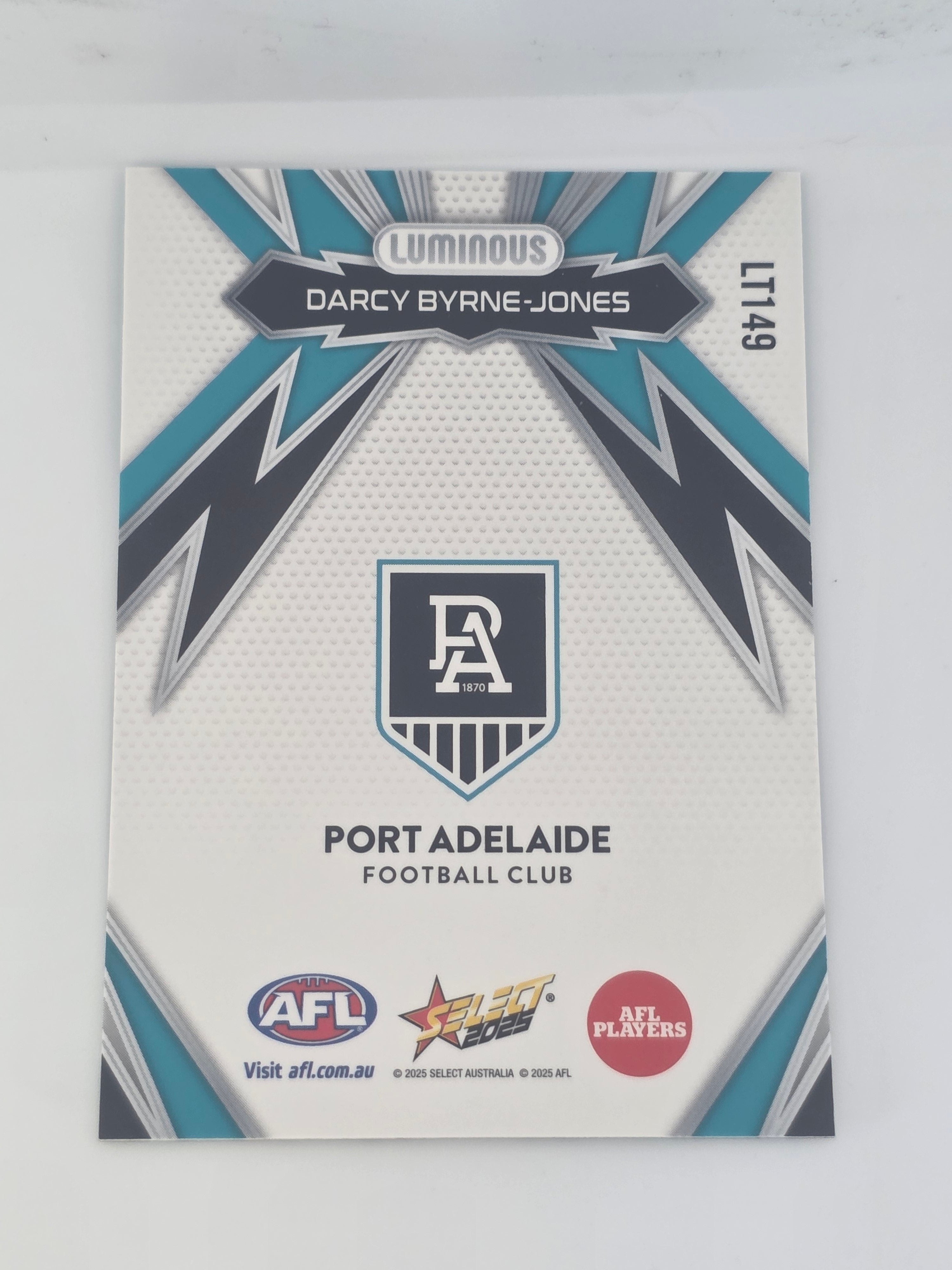 AFL Footy Stars 2025 | Luminous Thunderbolt #LT149 D. Byrne-Jones Port Adelaide