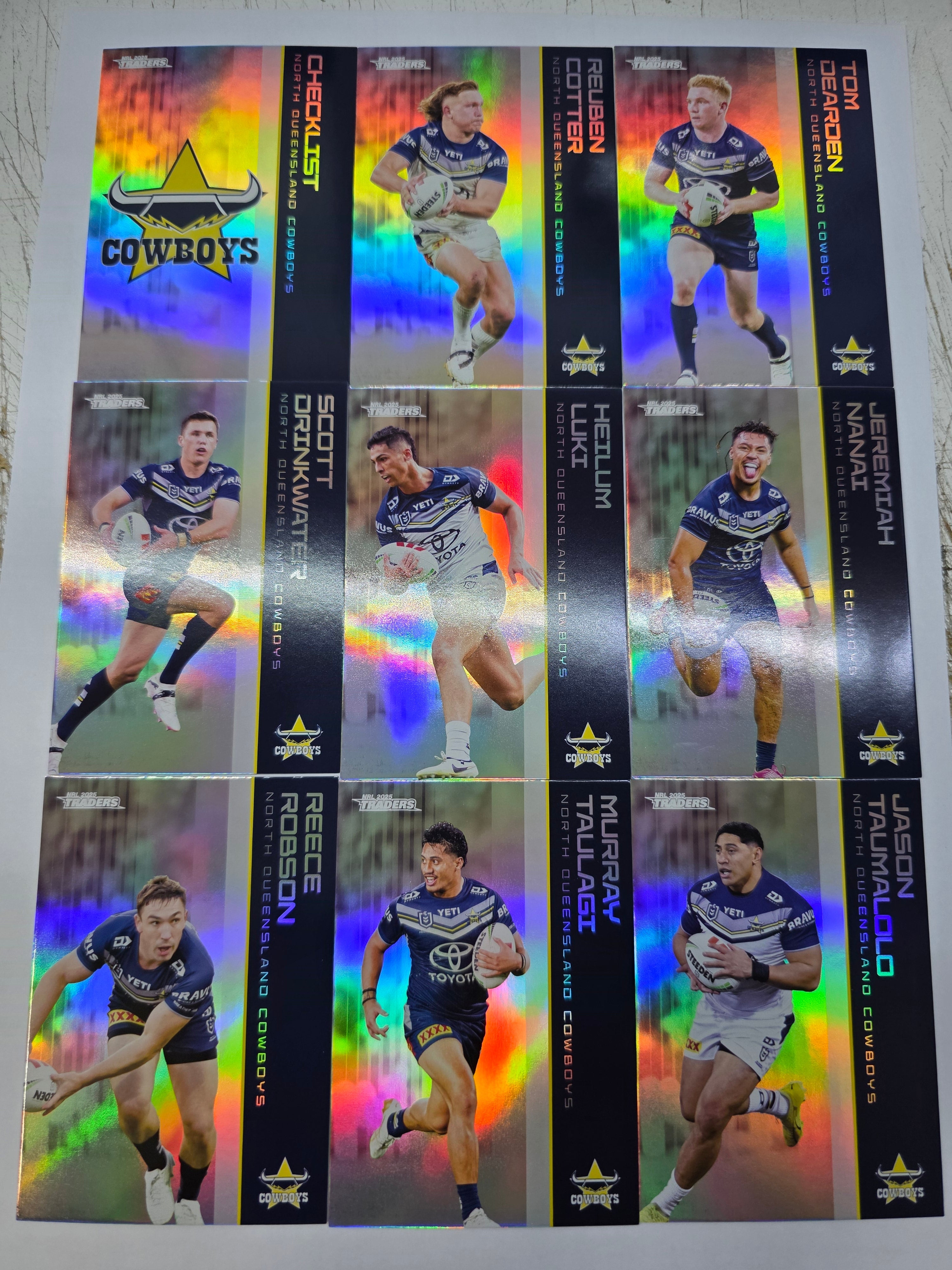 NRL 2025 Traders - Silver Team Set 9 Cards - Cowboys