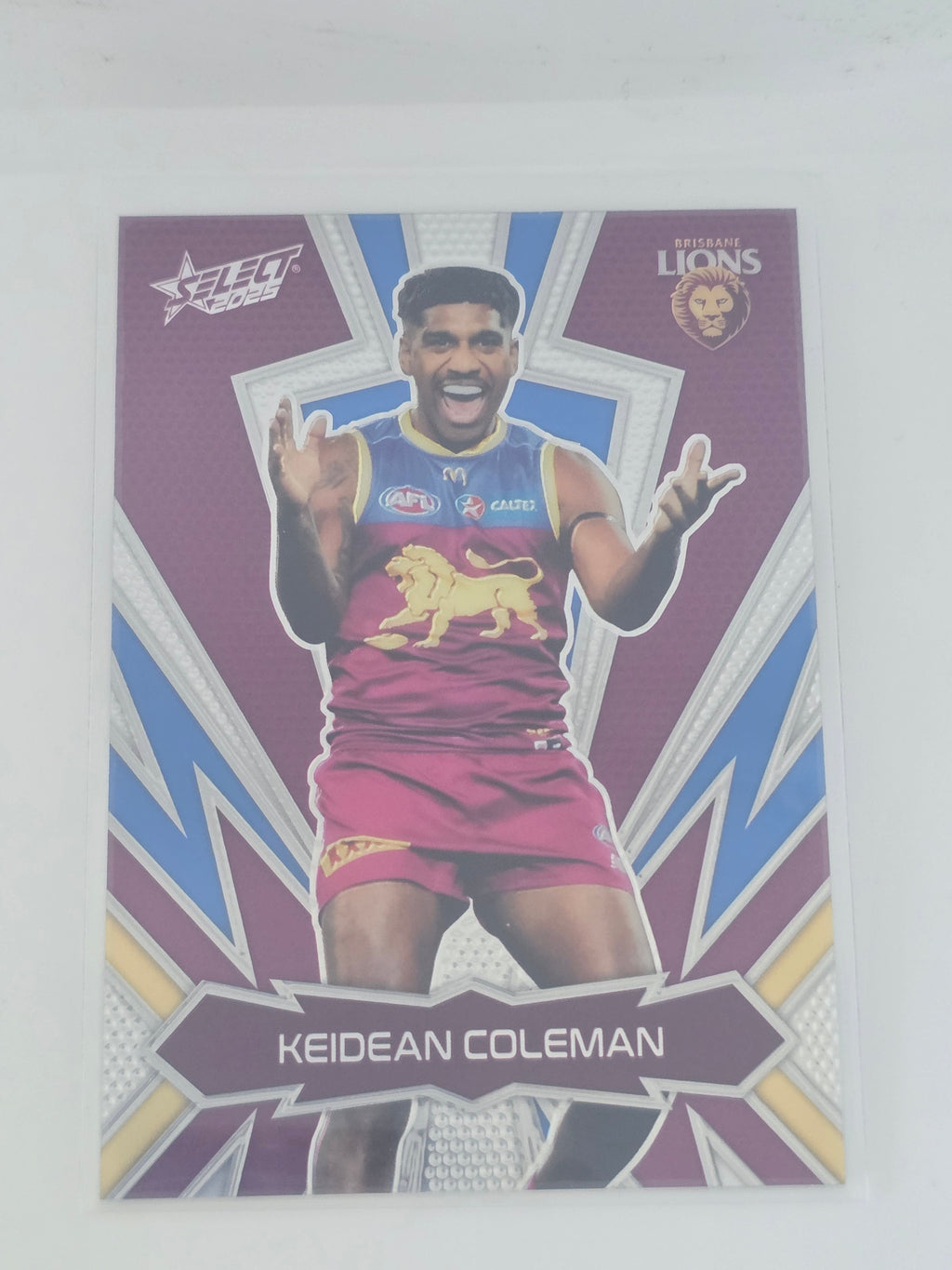 AFL Footy Stars 2025 Luminous Thunderbolt Gold #LT16 K. Coleman Brisbane #075/399