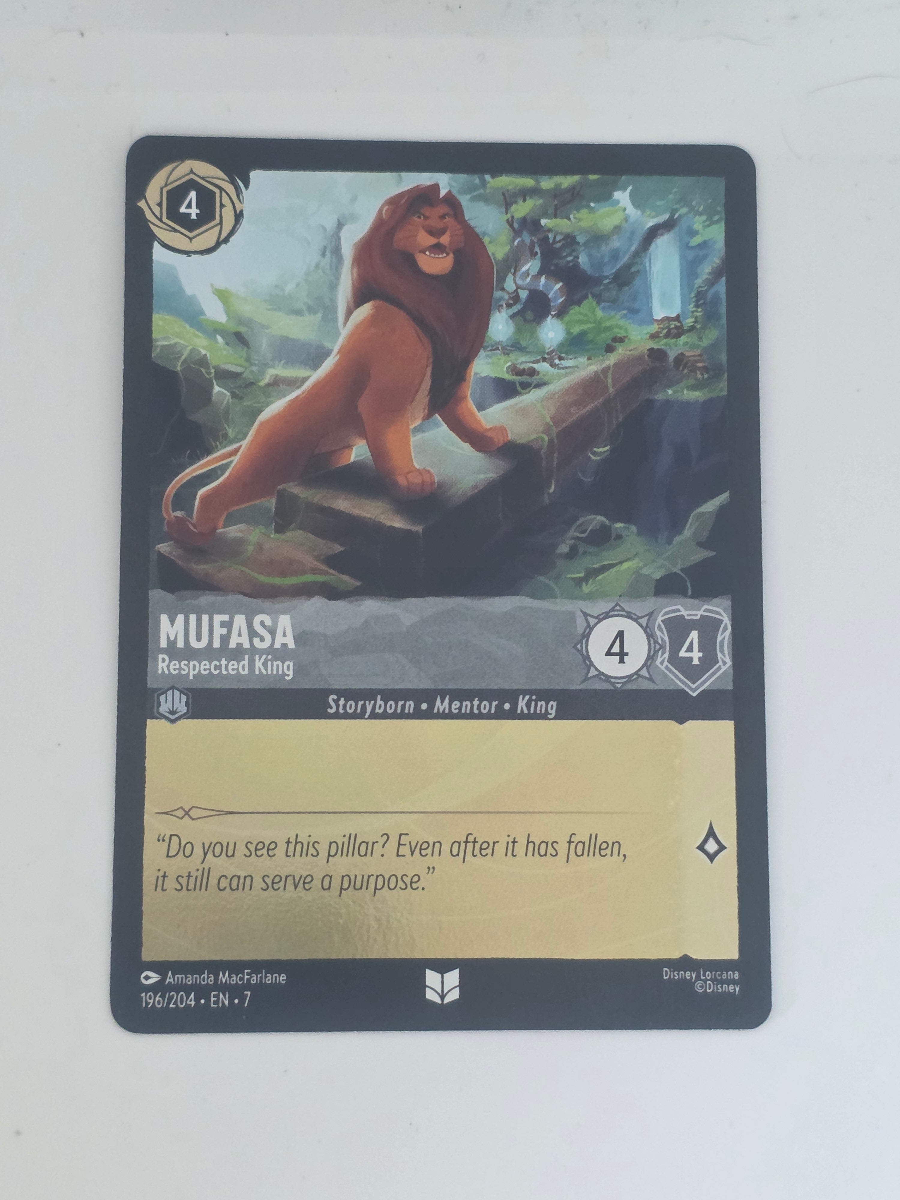 Lorcana | Archazia's Island COLDFOIL #196/204 | Mufasa - Respected King | U/C