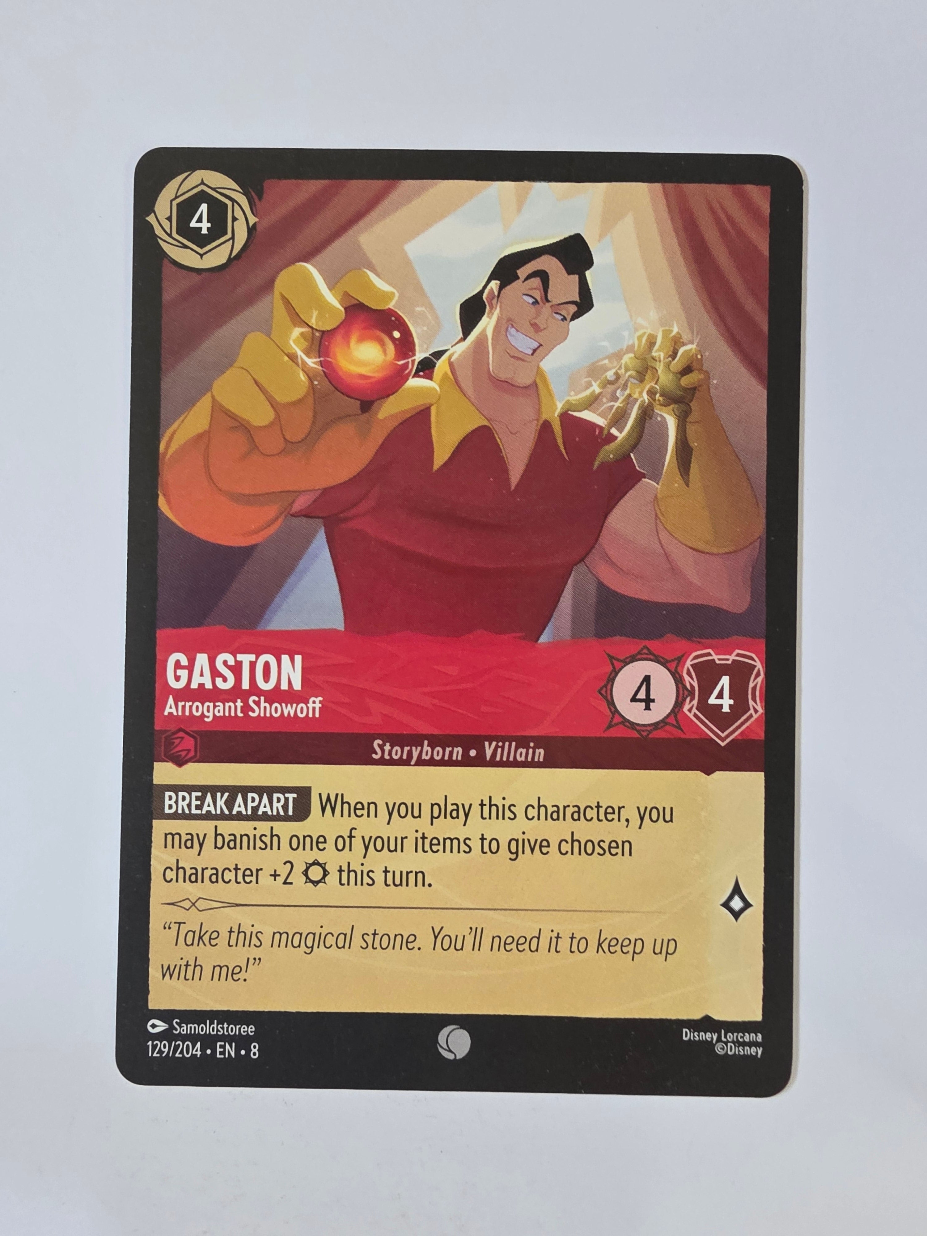 Disney Lorcana Reign of Jafar | Gaston Arrogant Showoff | #129 | Common