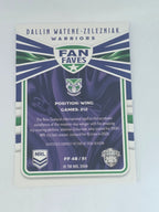 NRL 2025 Traders | Fan Favourites | #FF48 | Dallin Watene-Zelezniak | Warriors
