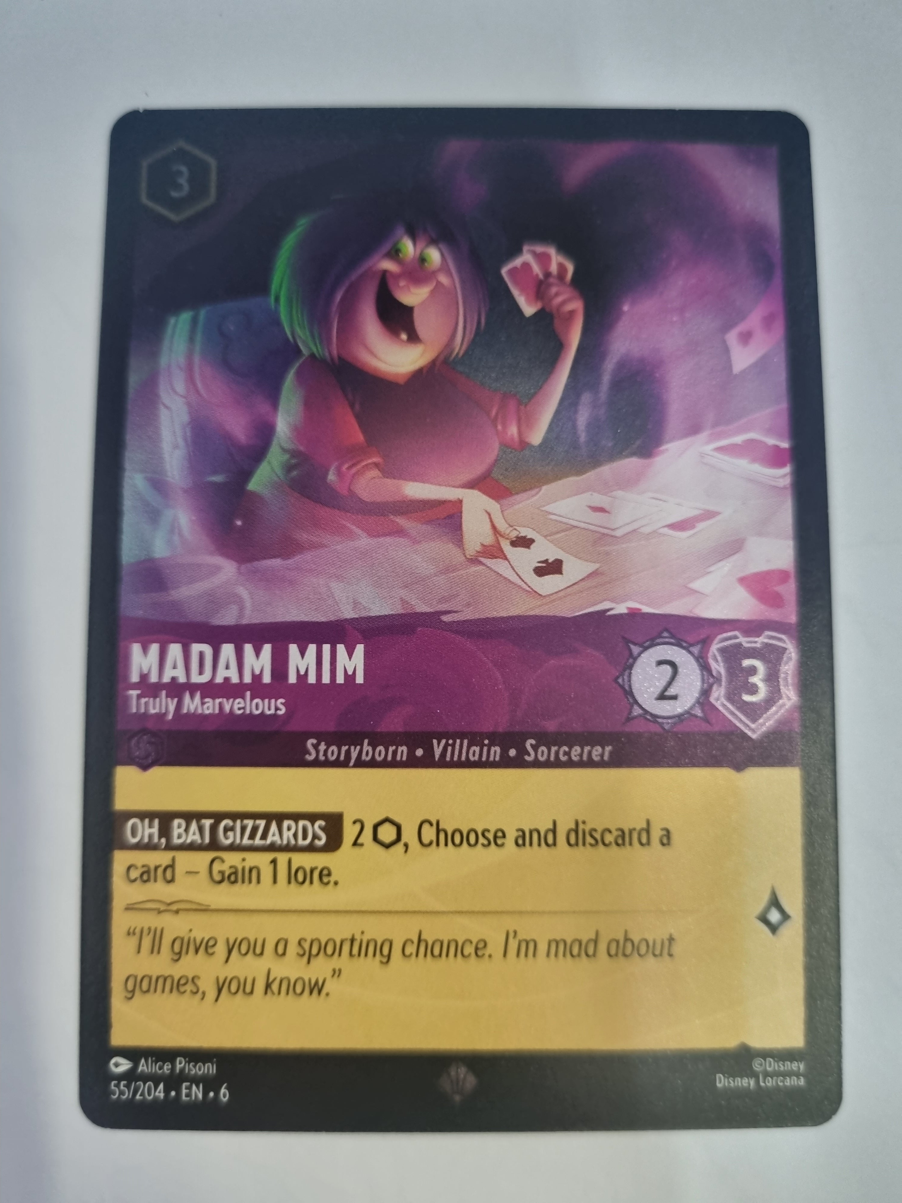 Lorcana Azurite Sea - COLDFOIL - Madam Mim - Truly Marvelous - 55/204 Super Rare