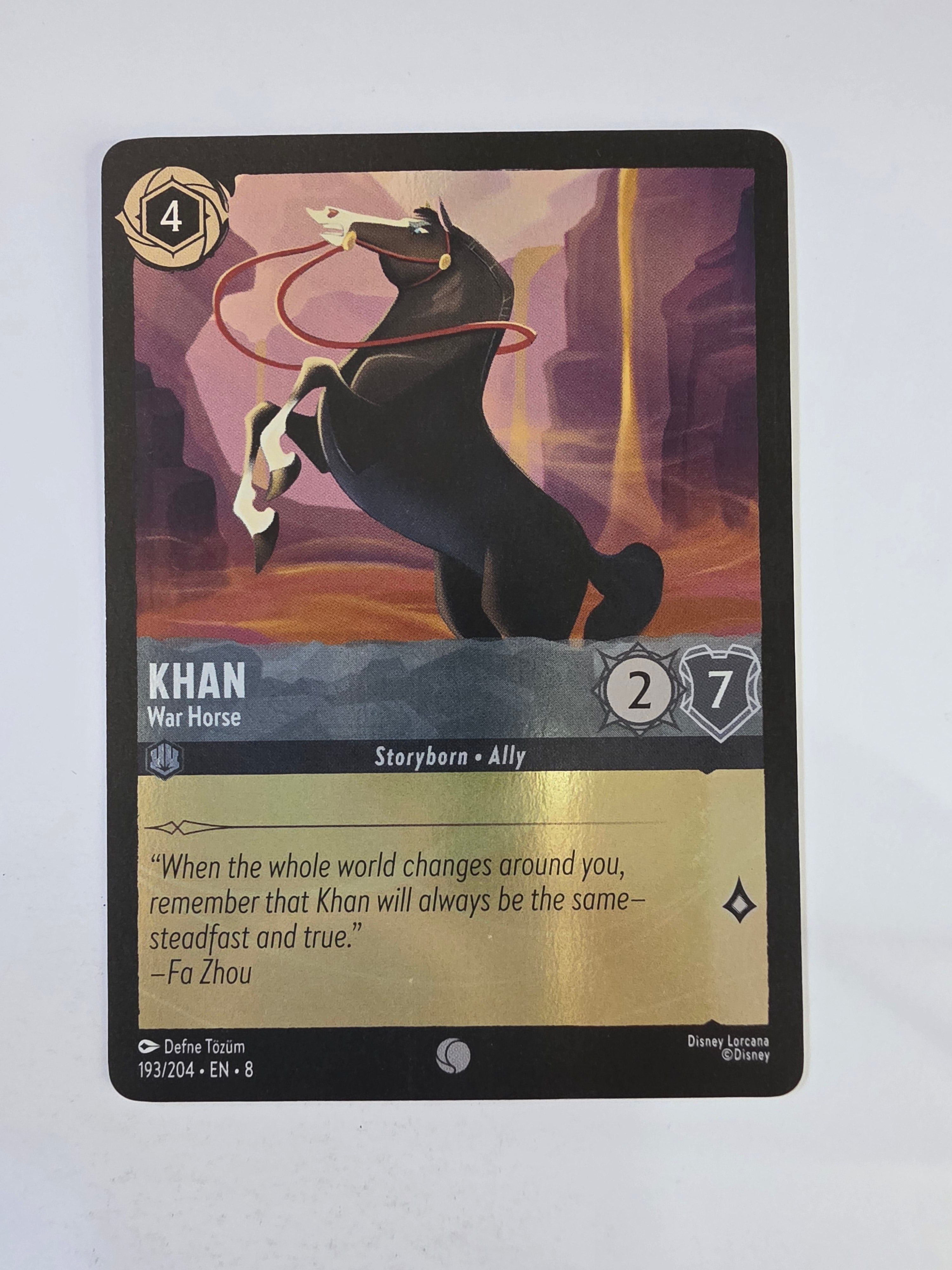Disney Lorcana Reign of Jafar | Coldfoil | Khan War Horse | #193 | Common