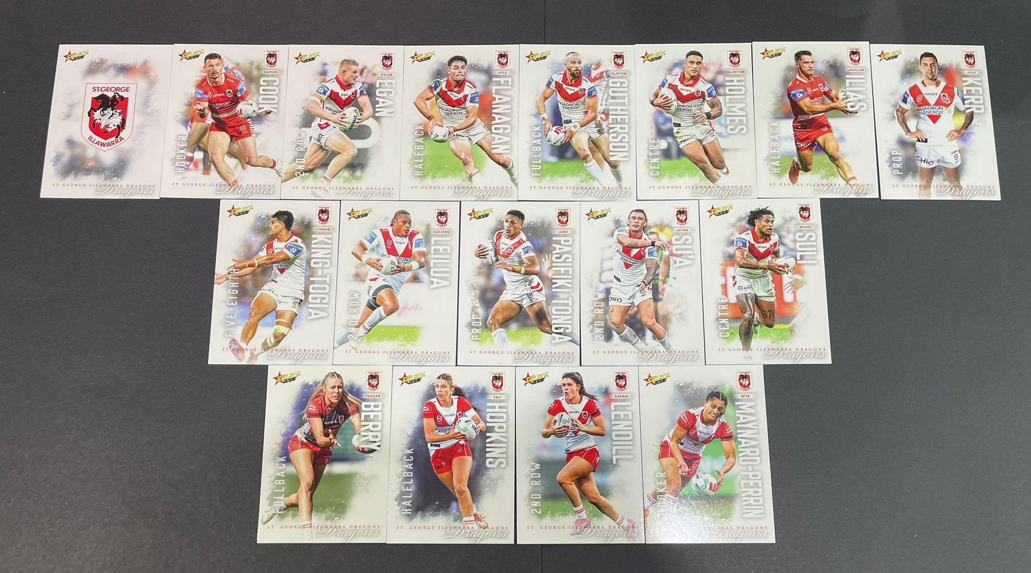 NRL 2026 League Heroes | Base Team Set (17 Cards)| St George Illawarra Dragons