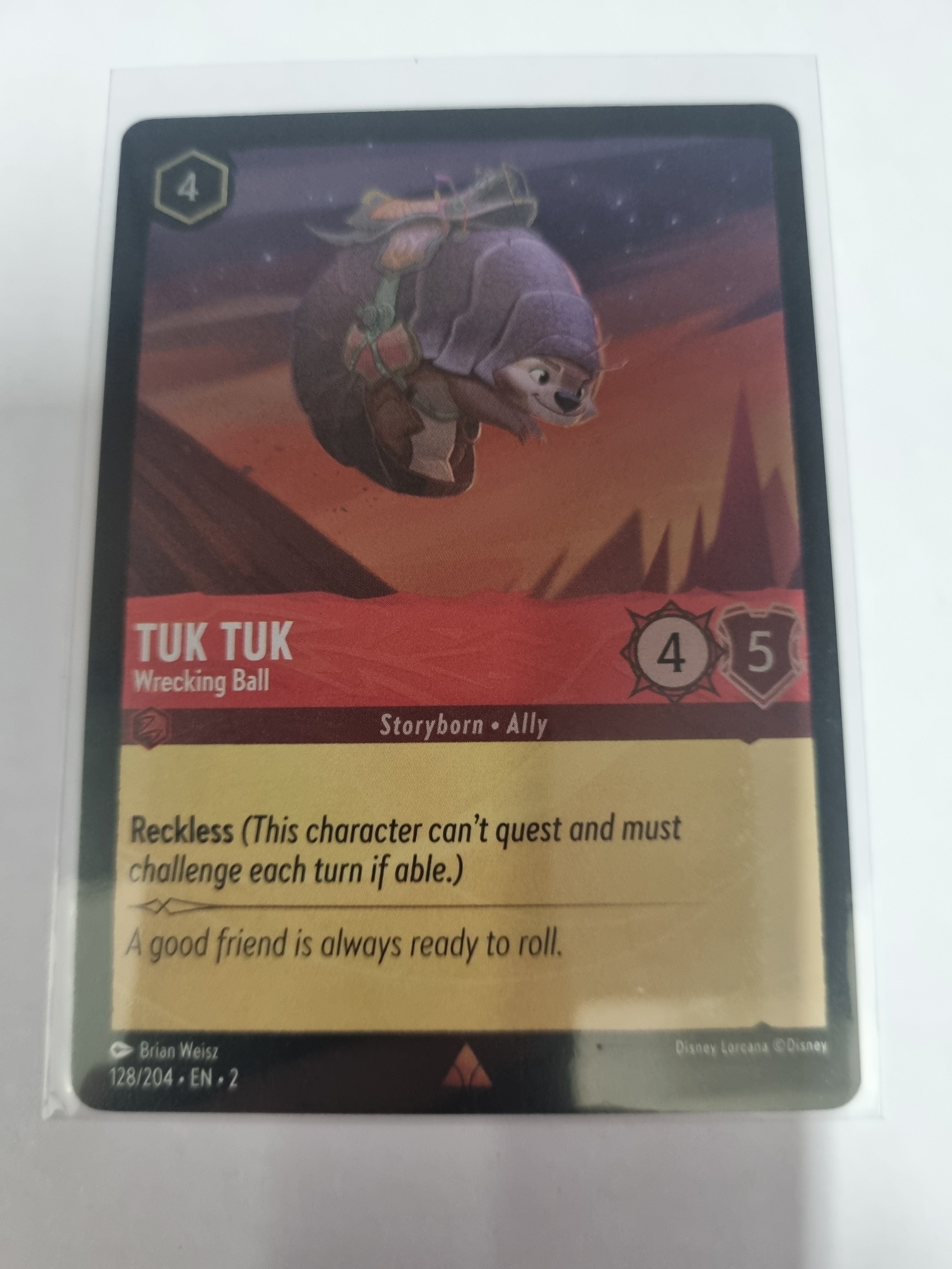 Lorcana - Floodborn - #128/204 - Coldfoil - Tuk Tuk - Wrecking Ball - Rare