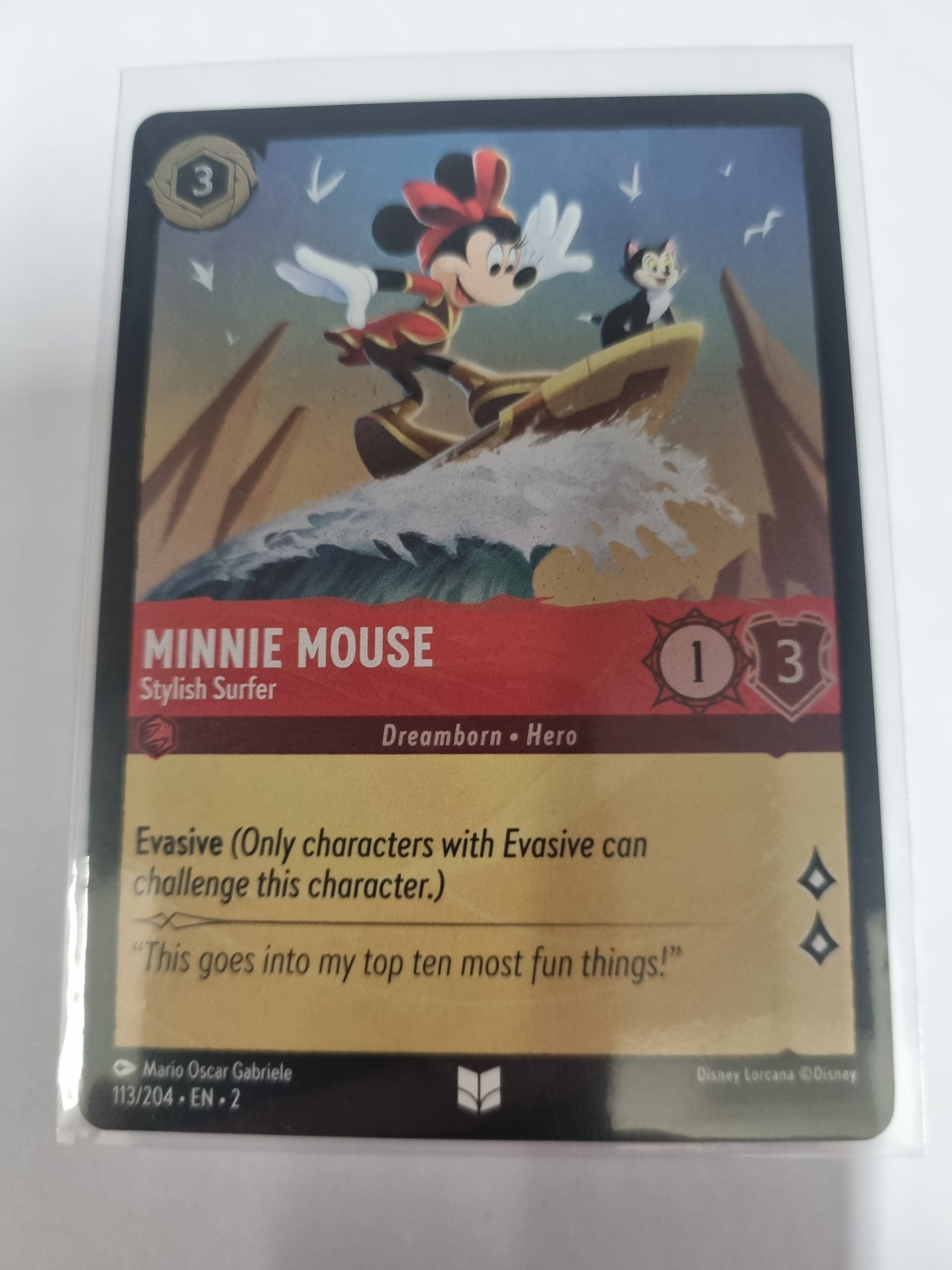 Lorcana - Floodborn - #113/204 - Coldfoil - Minnie Mouse - Stylish Surfer - Uncommon