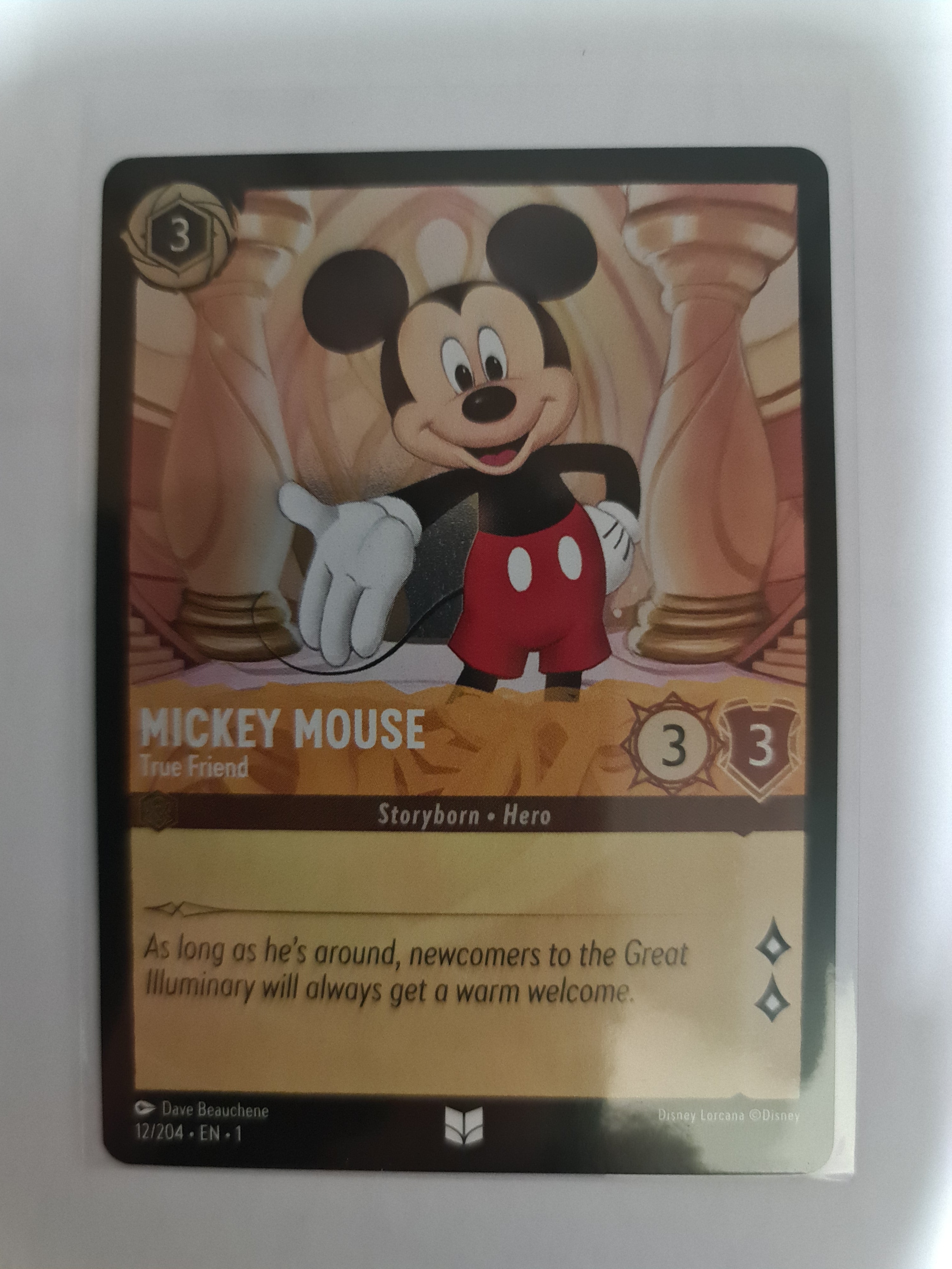 Lorcana First Chapter Foil Mickey Mouse True Friend 12/204