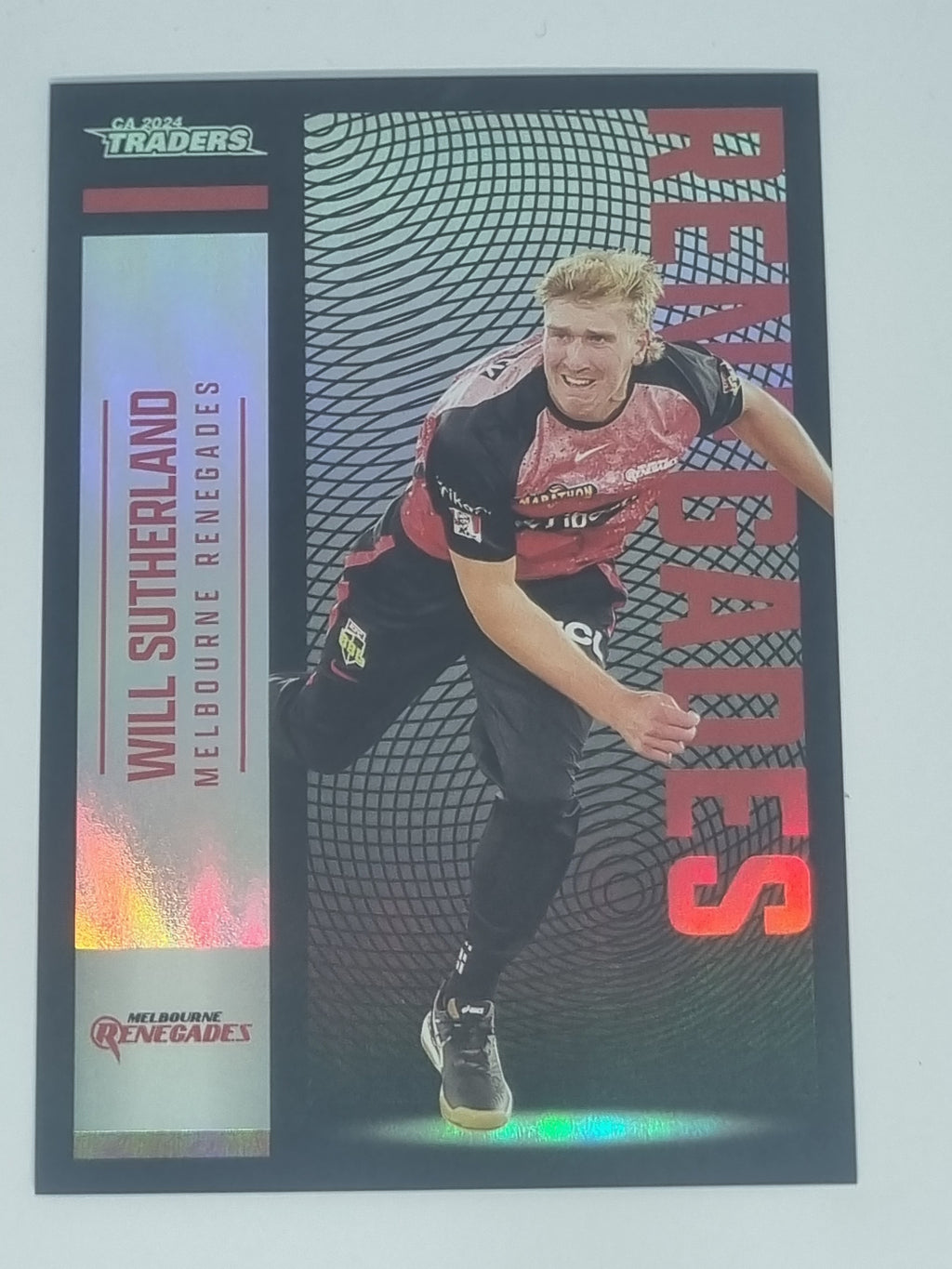 2024-25 LUXE Cricket Traders - Parallel - #P096 - Will Sutherland - Renegades