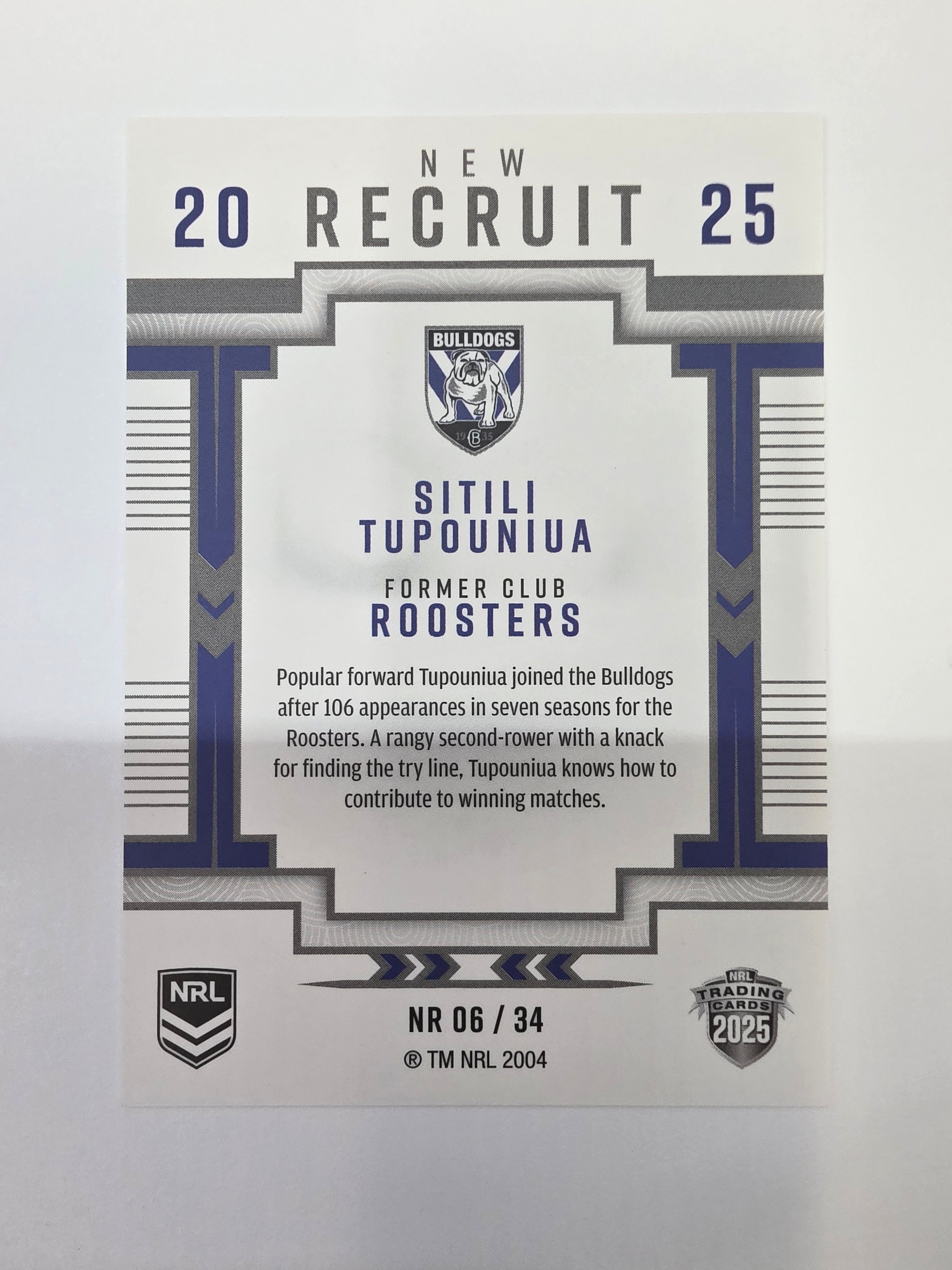 NRL 2025 Elite | New Recruits | #NR06 | Sitili Tupouniua | Bulldogs