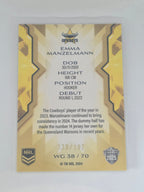 NRL 2025 Traders Titanium | NRLW Gold | #WG38 | Emma Manzelmann|#139/197 Cowboys