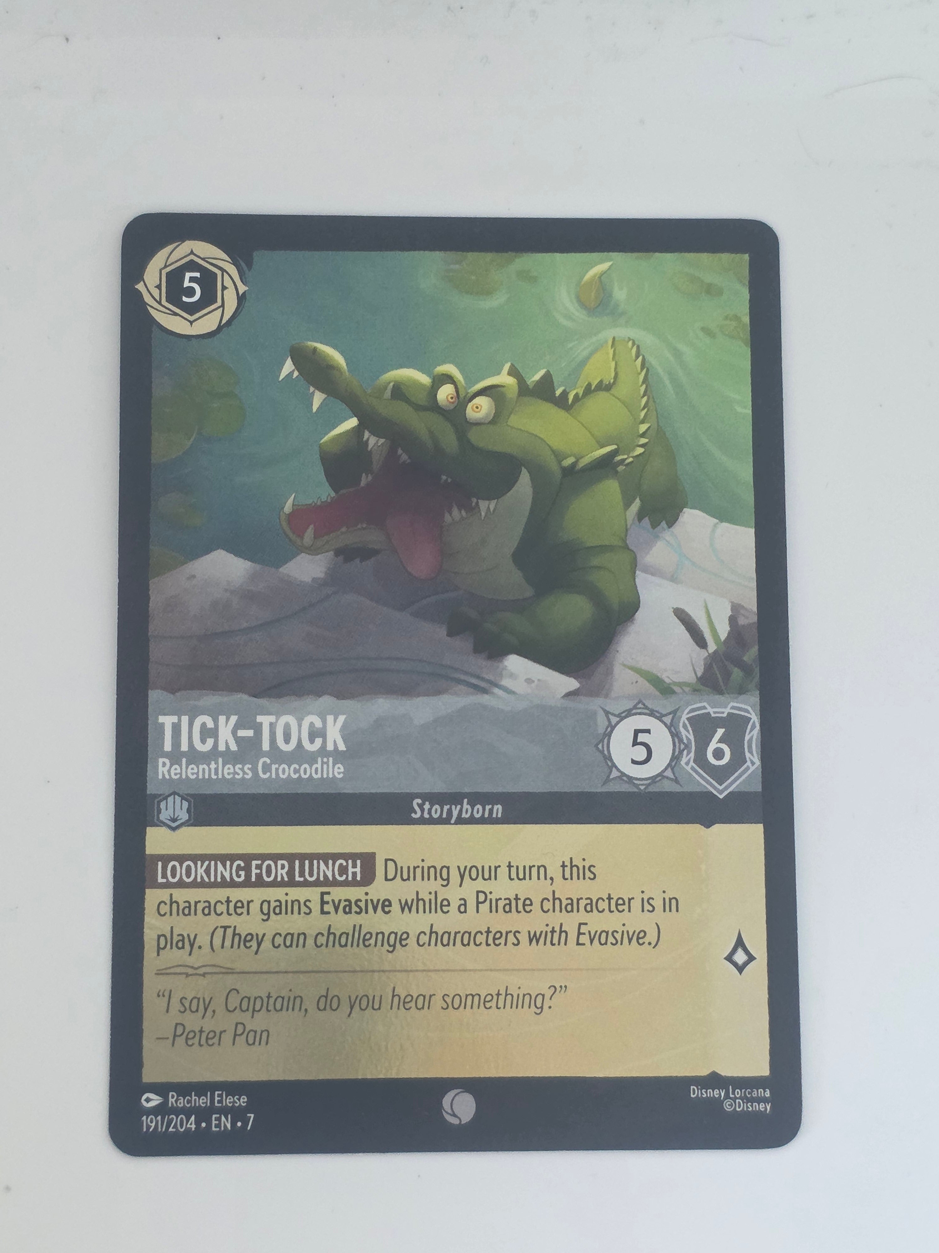 Lorcana Archazias Island COLDFOIL #191/204 Tick-Tock Relentless Crocodile Common