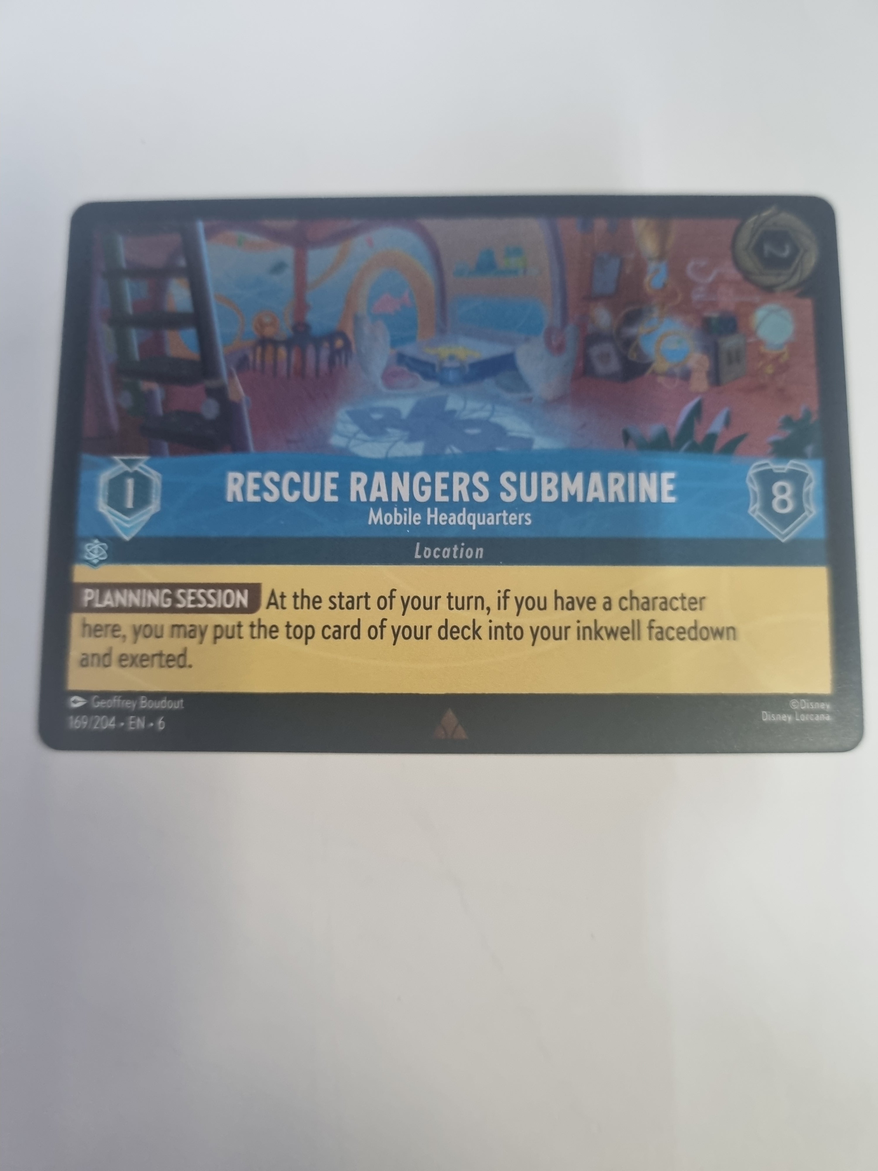 Azurite Sea COLDFOIL Rescue Rangers Submarine - Mobile Headquarters 169/204 Rare