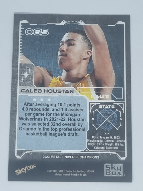 2023 Skybox Metal Universe Champions - #065 - Caleb Houstan