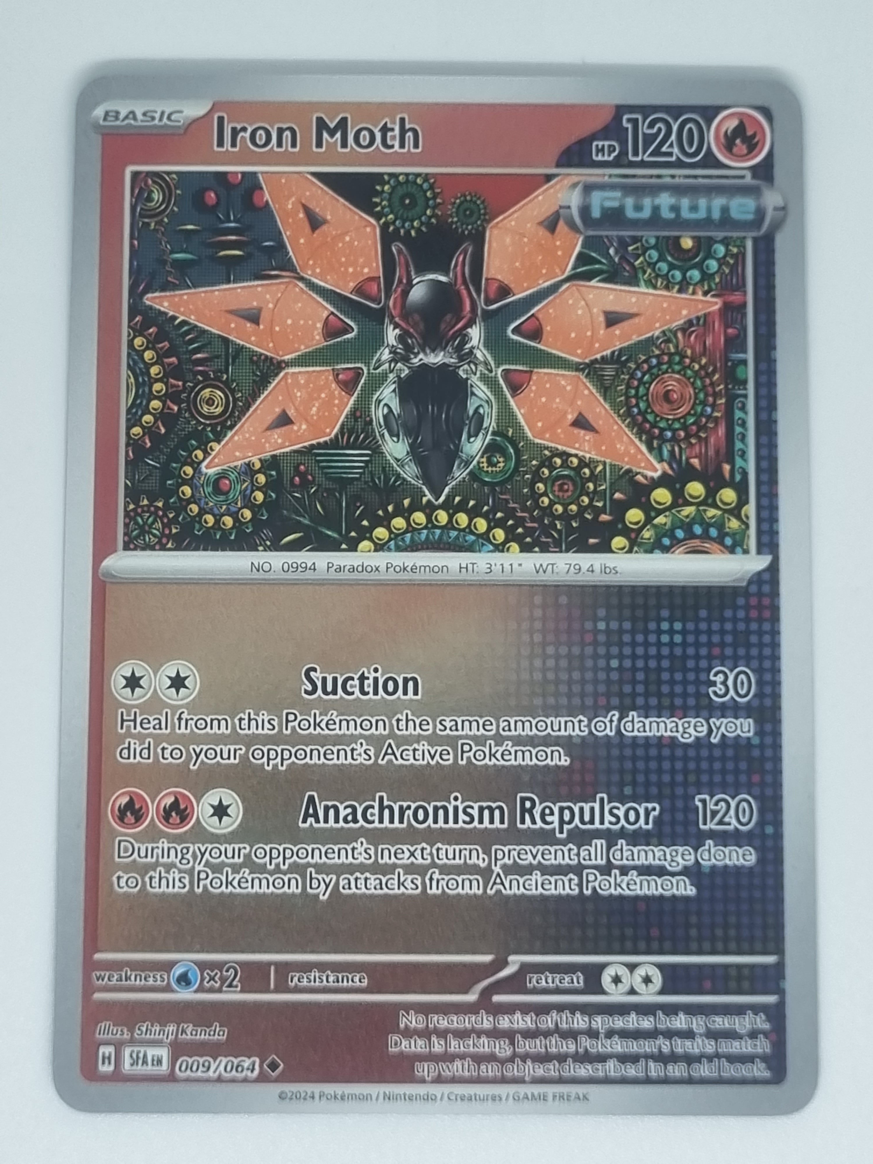 Pokemon TCG - Shrouded Fable - #009/064 - Iron Moth - Reverse Holo - Uncommon