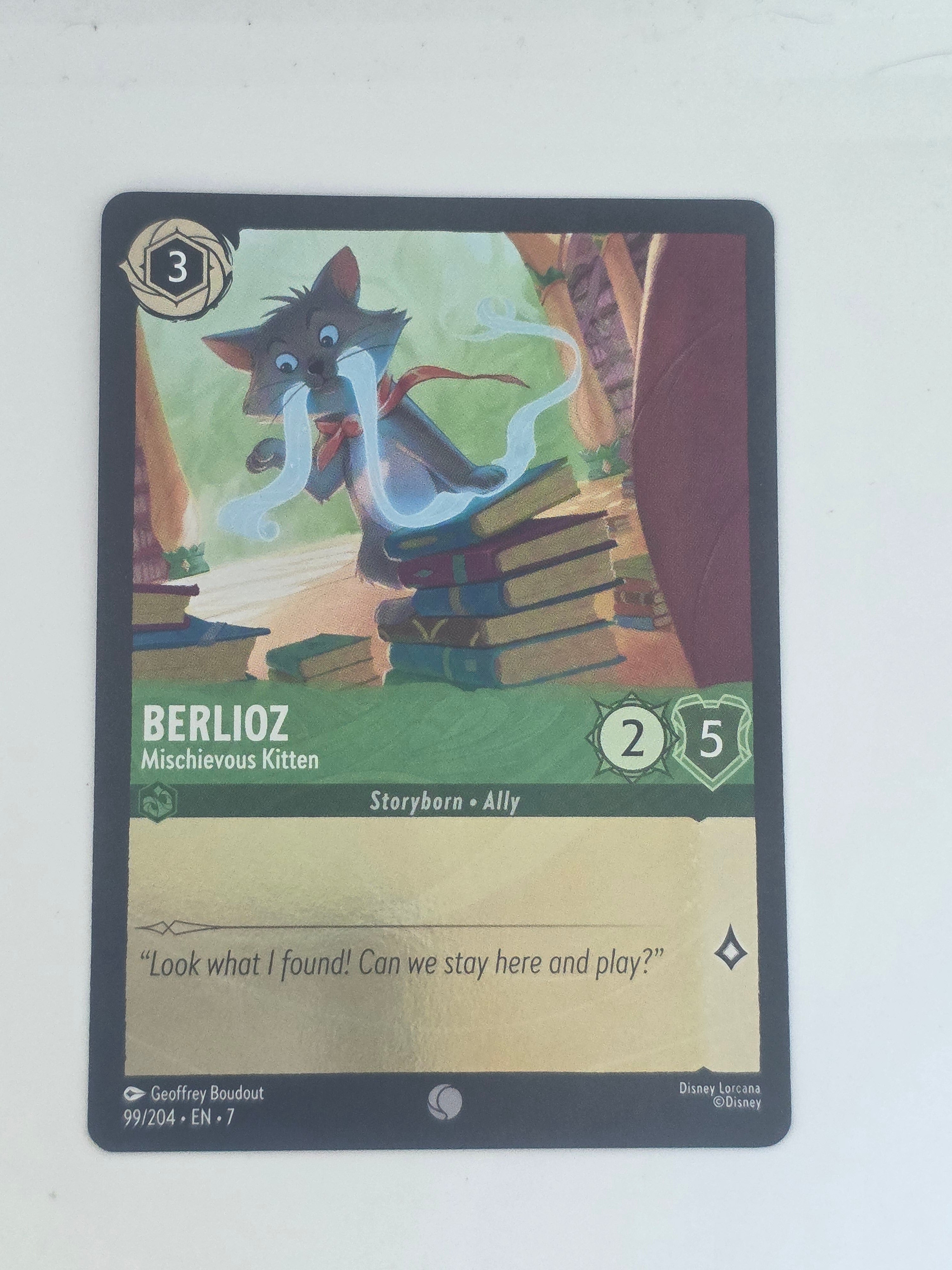 Lorcana | Archazia's Island COLDFOIL #99/204 Berlioz Mischevious Kitten | Common
