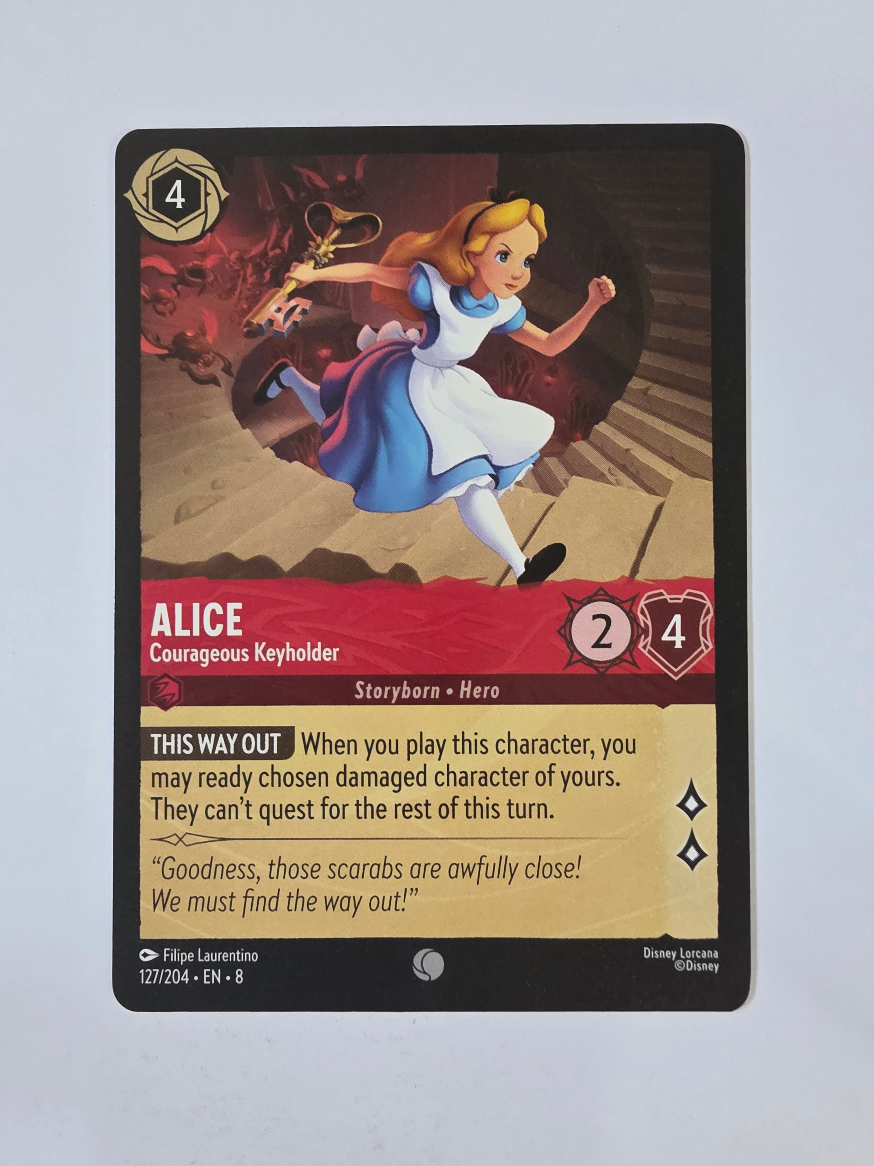 Disney Lorcana Reign of Jafar | Alice Courageous Keyholder | #127 | Common