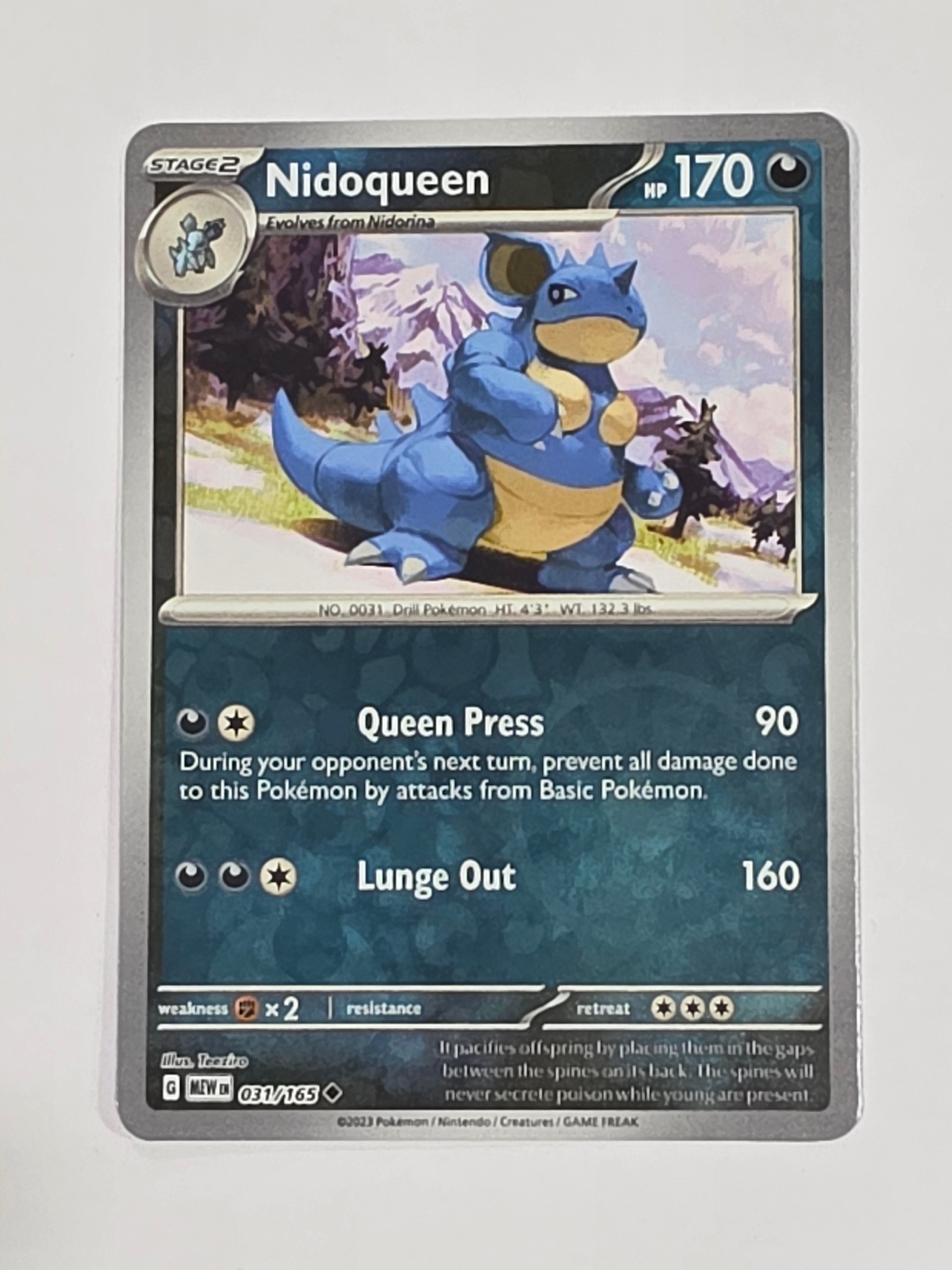 Pokemon TCG - Pokemon 151 - #031/165 - Reverse Holo - Nidoqueen - Uncommon