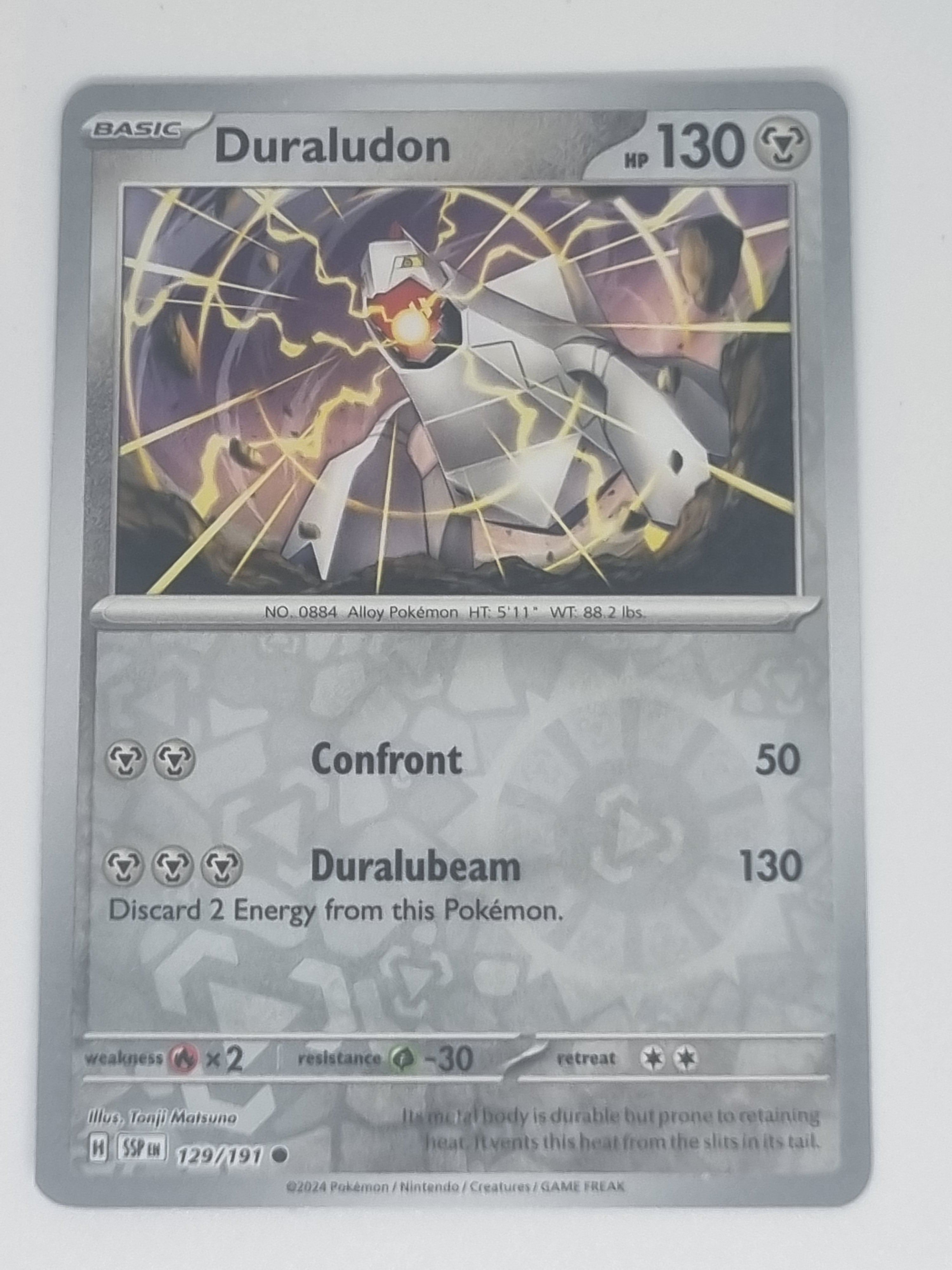 Pokemon TCG - Surging Sparks - #129/191 - Reverse Holo - Duraludon - Common