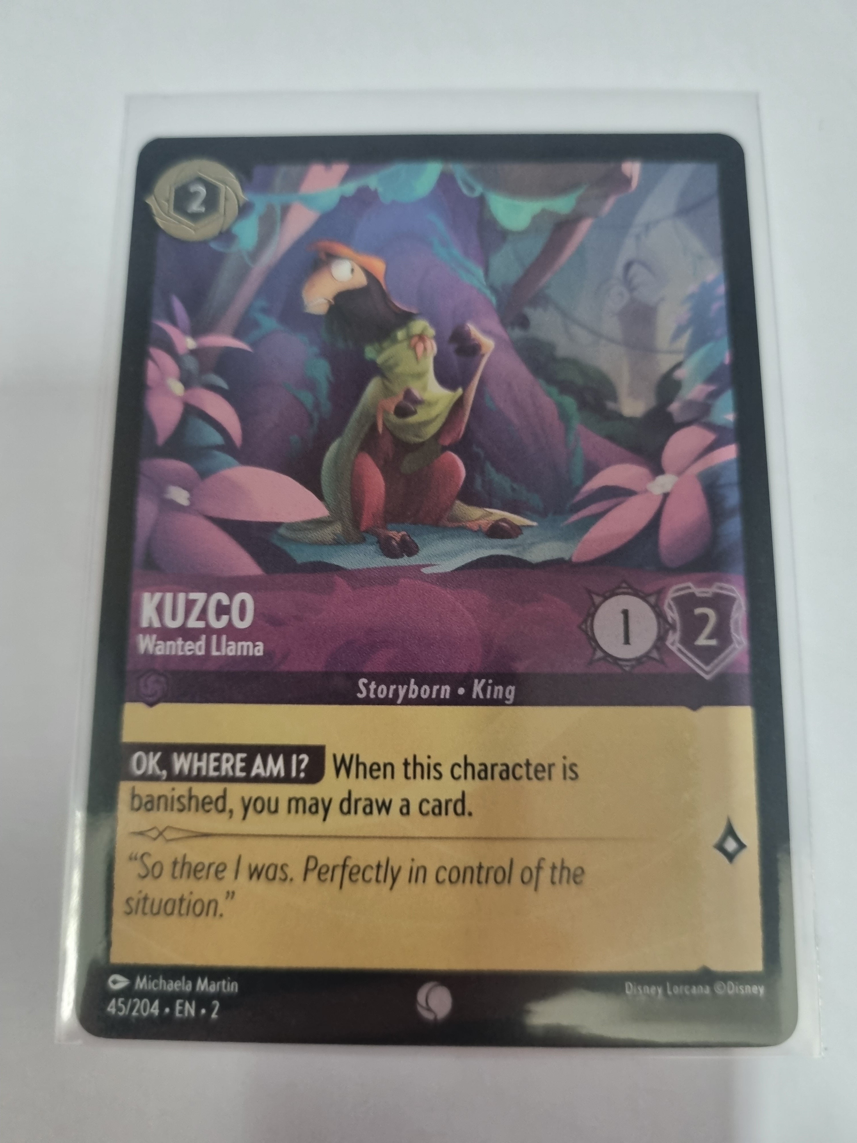 Lorcana - Floodborn - #45/204 - Coldfoil - Kuzco - Wanted Llama - Common