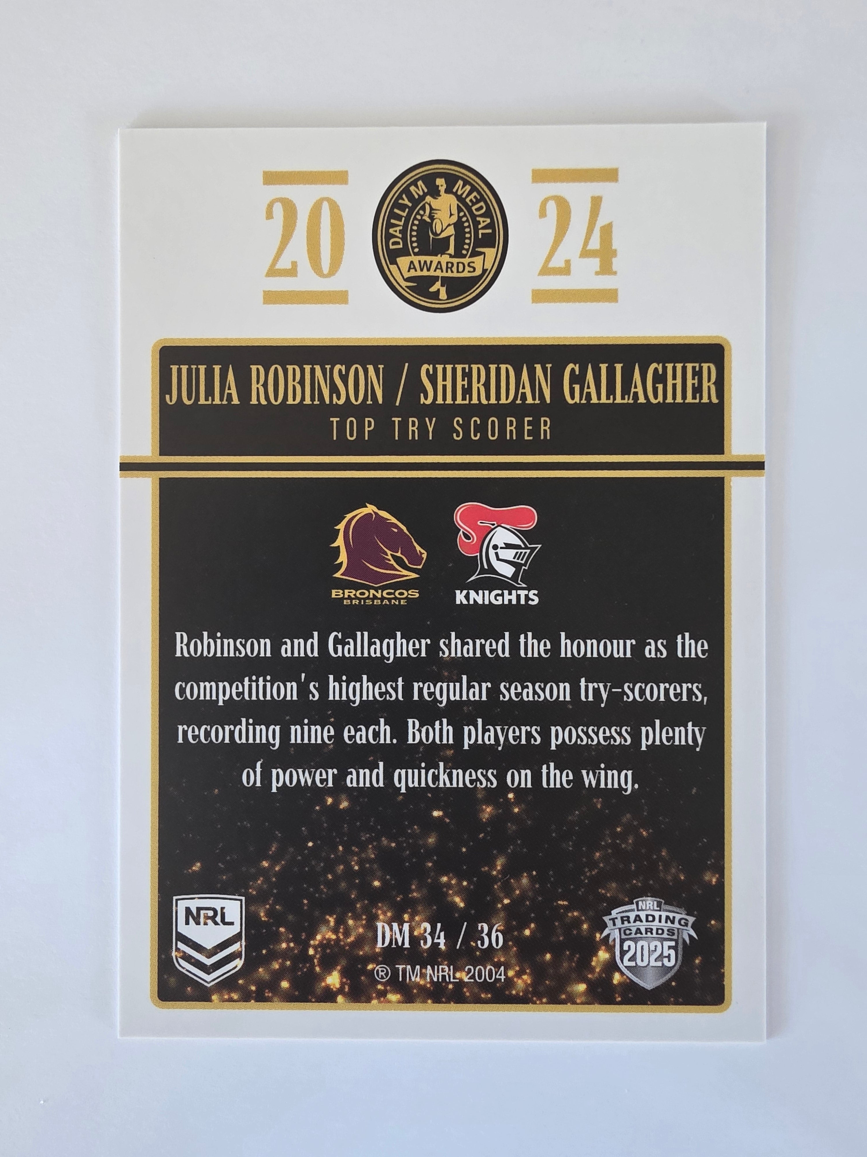 NRL 2025 Elite | 2024 Dally M Awards | #DM34 | Julia Robinson | Broncos