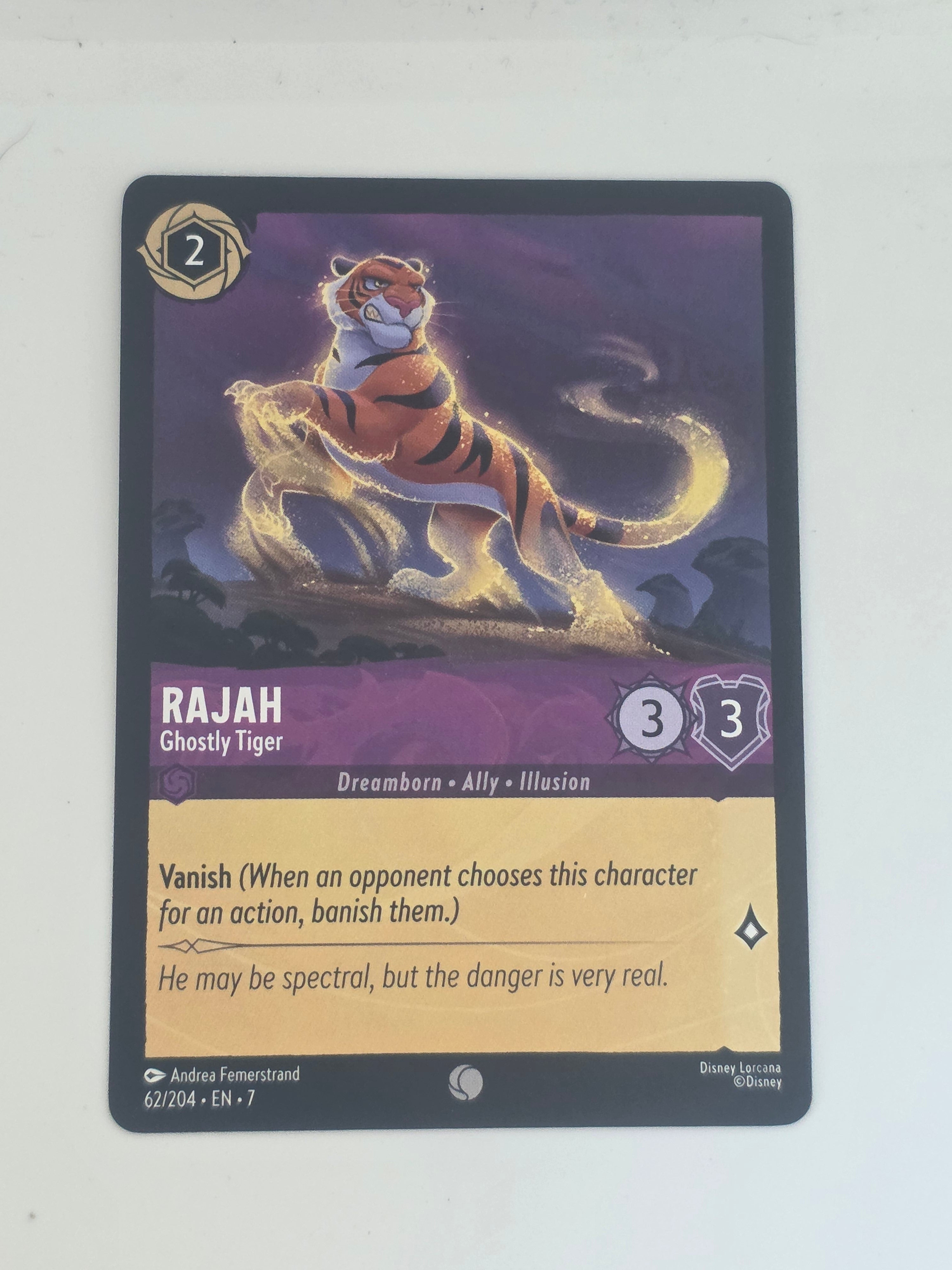 Lorcana | Archazia's Island | #62/204 | Rajah - Ghostly Tiger | Common