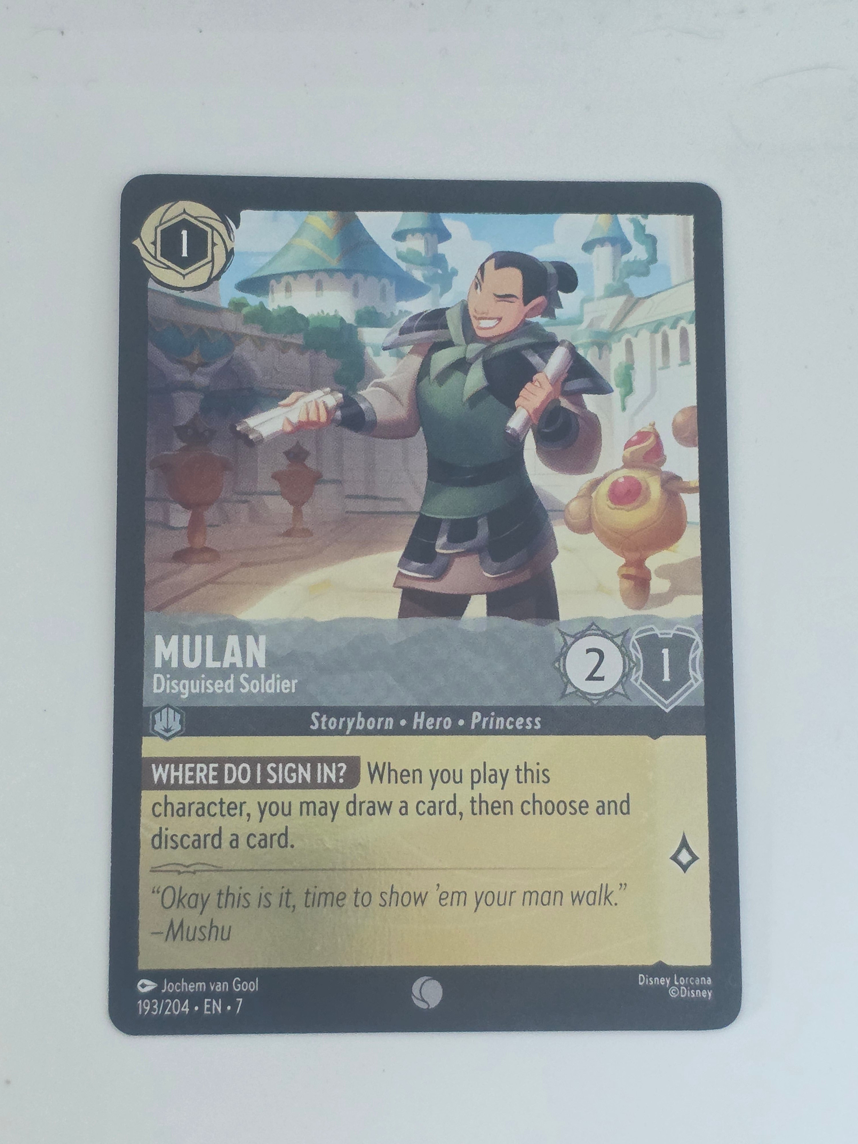 Lorcana | Archazia's Island COLDFOIL #193/204 Mulan - Disguised Soldier | Common