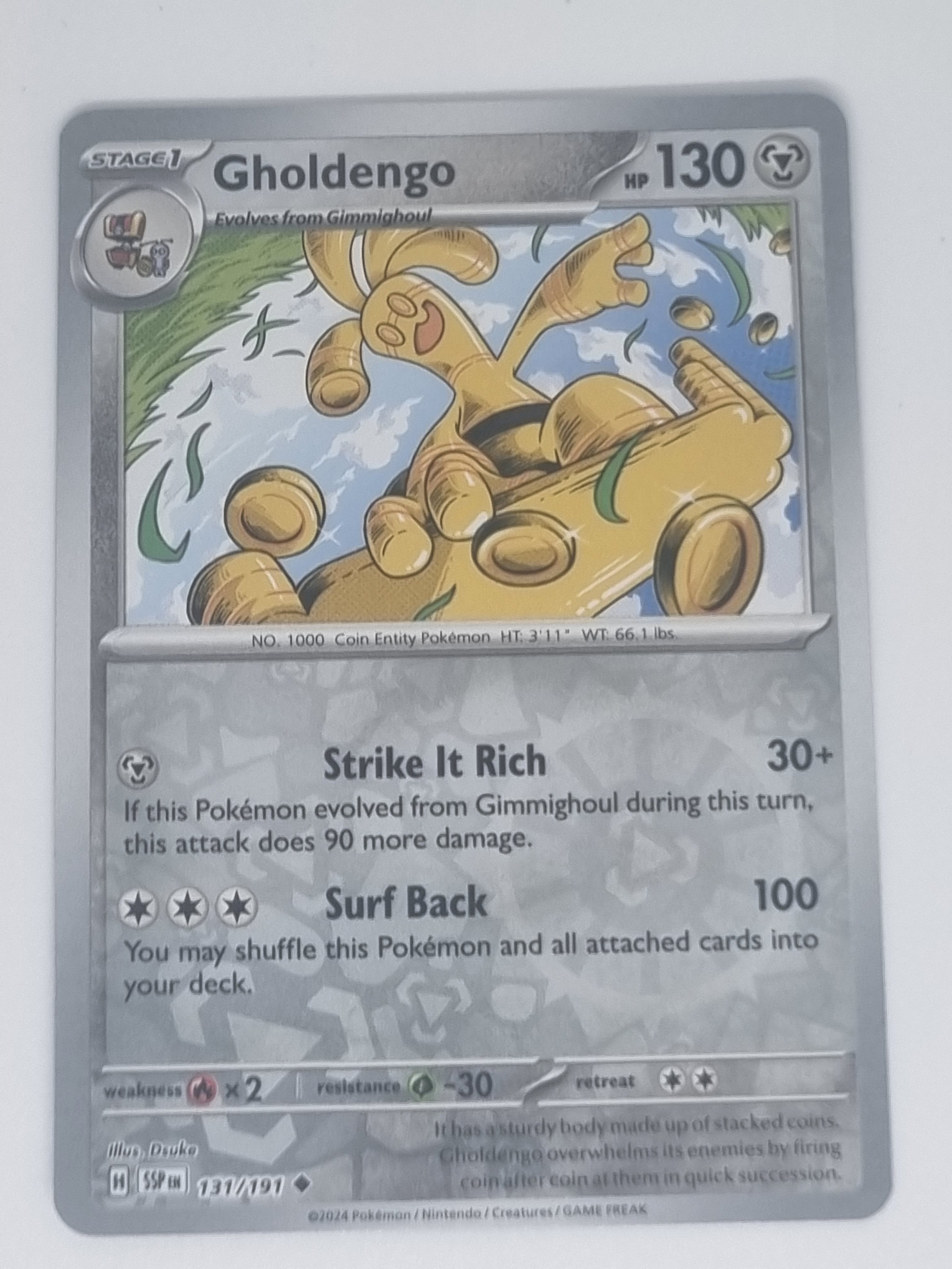 Pokemon TCG - Surging Sparks - #131/191 - Reverse Holo - Gholdengo - Uncommon