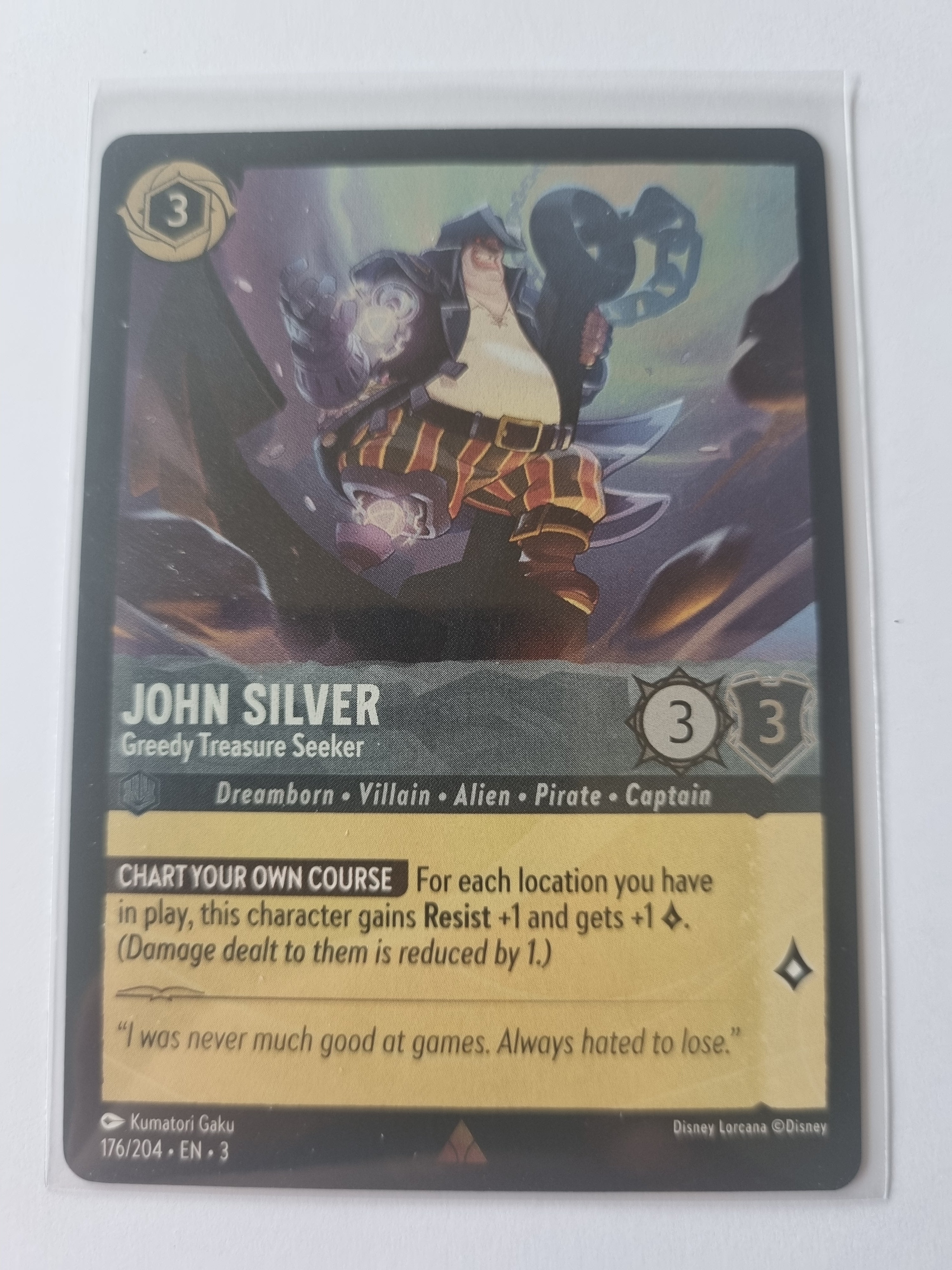 Inklands - Coldfoil - John Silver Greedy Treasure Seeker 176/204 Rare
