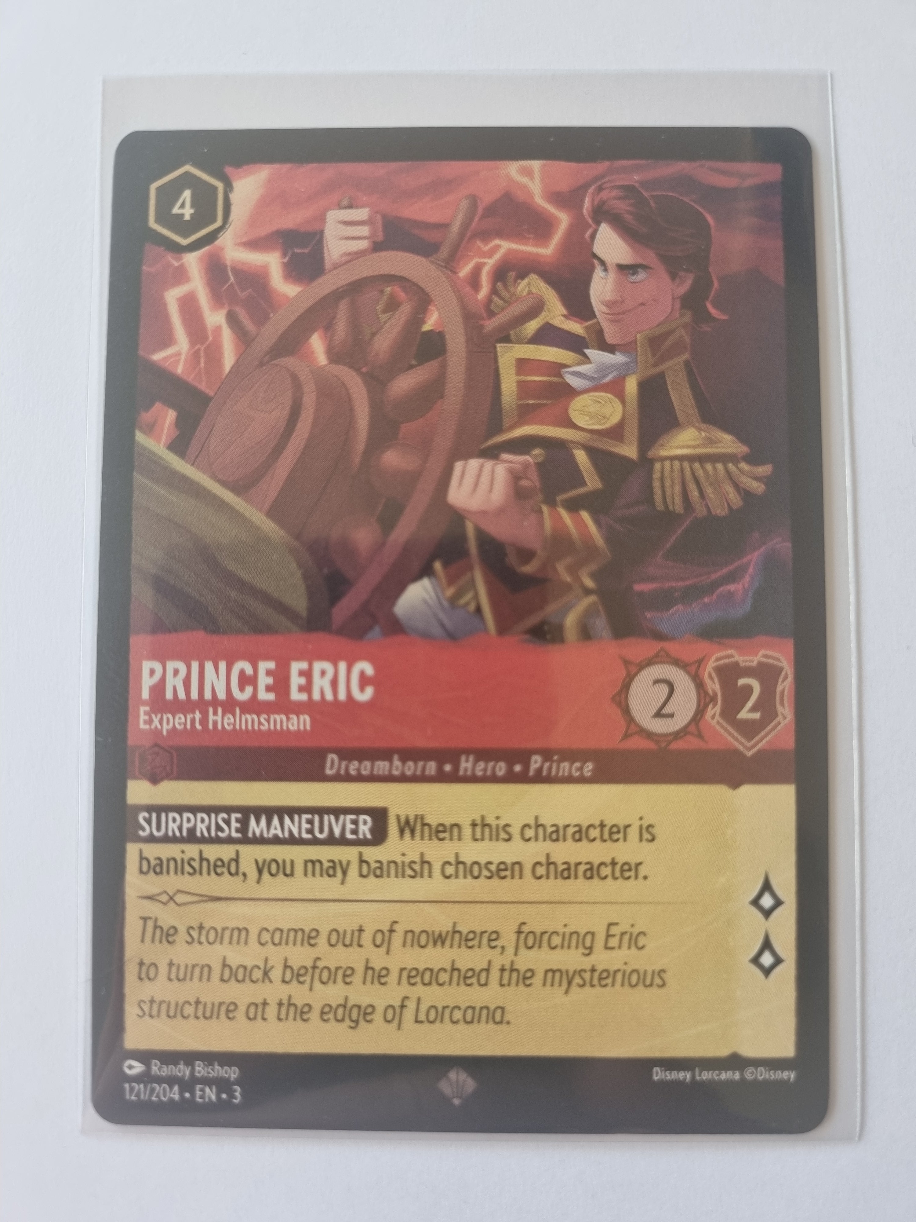 Into the Inklands Coldfoil Prince Eric Expert Helmsman 121/204 Super Rare