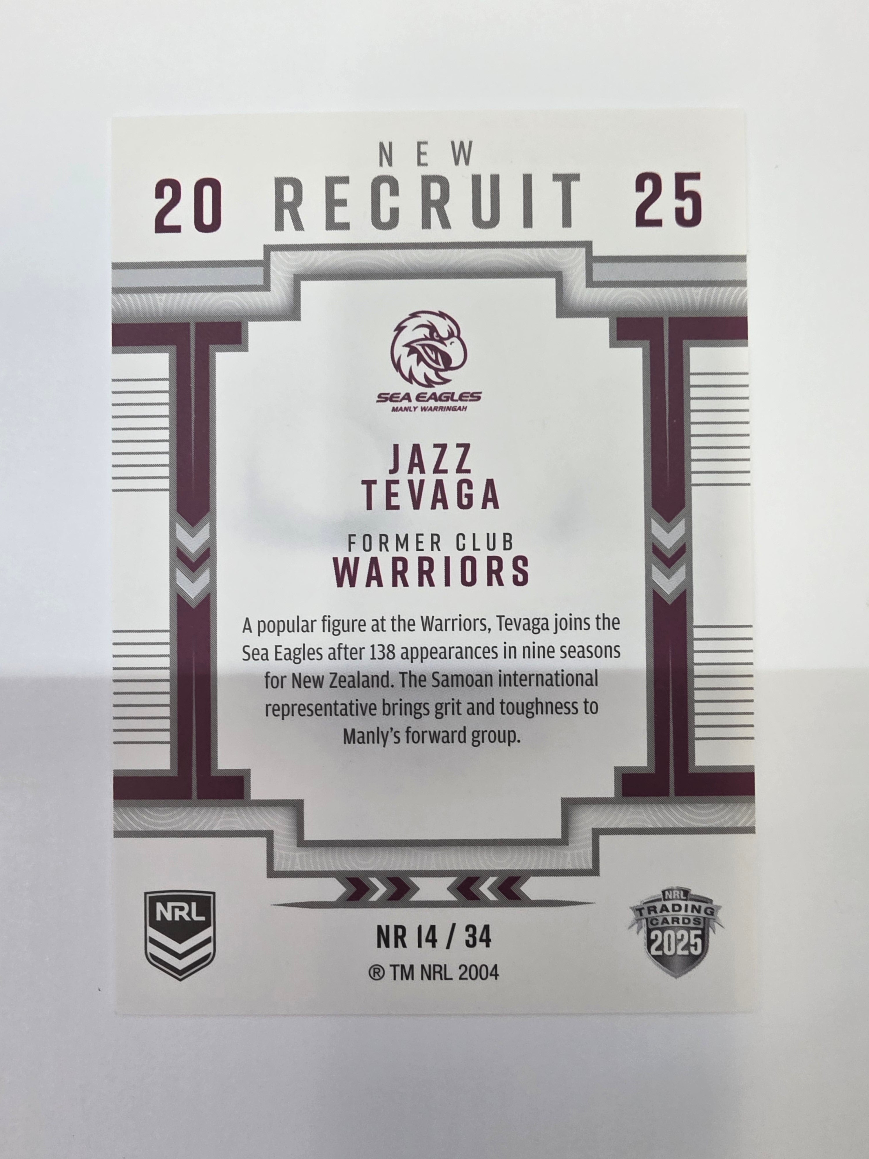 NRL 2025 Elite | New Recruits | #NR14 | Jazz Tevaga | Sea Eagles