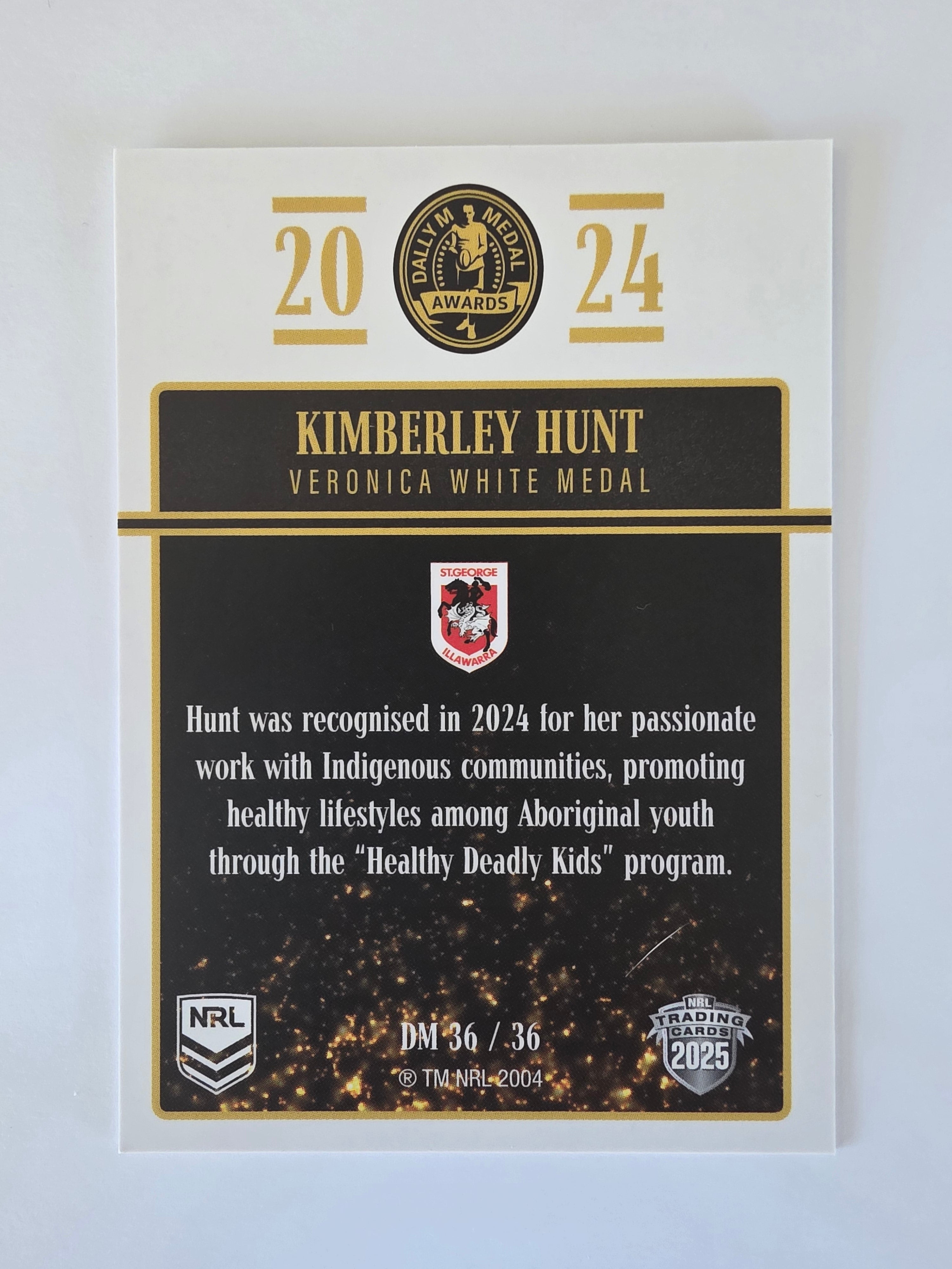 NRL 2025 Elite | 2024 Dally M Awards | #DM36 | Kimberley Hunt | Dragons