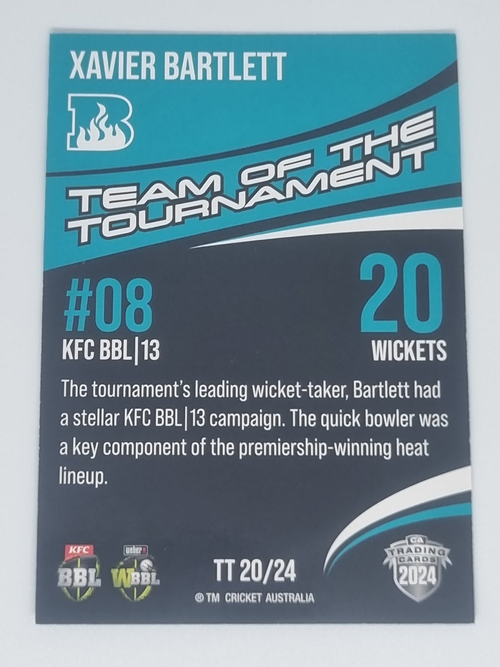 24-25 LUXE Cricket - 23/24 Team of the Tournament - #TT20 Xavier Bartlett - Heat