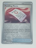 Pokemon TCG - Surging Sparks - #181/191 - Reverse Holo - Meddling Memo Uncommon